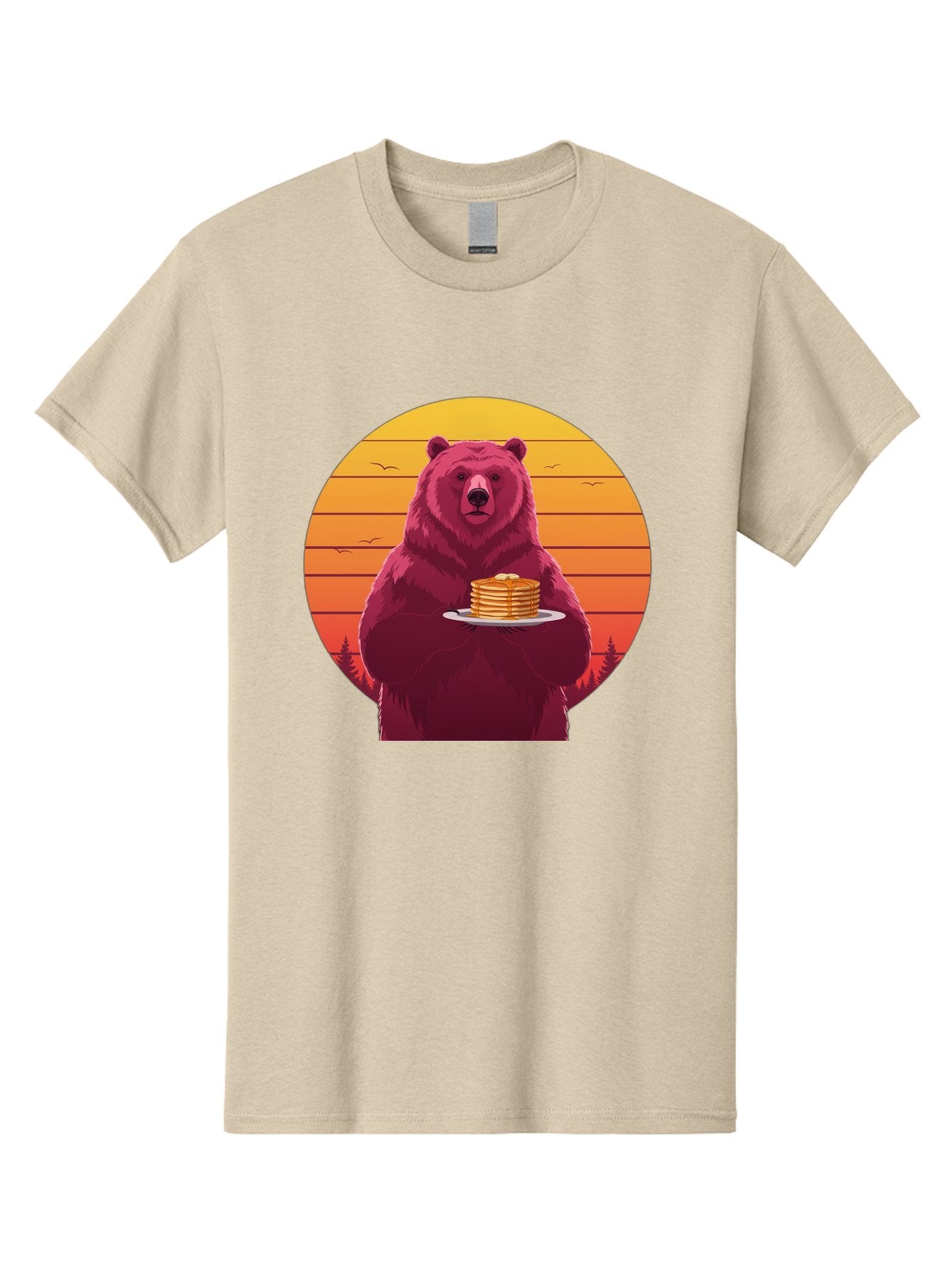 Bear-Holding-Pancakes Men'S Graphic Tee, 100% Cotton, Comfortable Casual Summer Wear, Machine Washable, Vintage Camera, Old Camera, Antique Camera, Black Camera, Classic Photography, Photography Equipment, Nostalgic Device, Film Camera, Bak041 12
