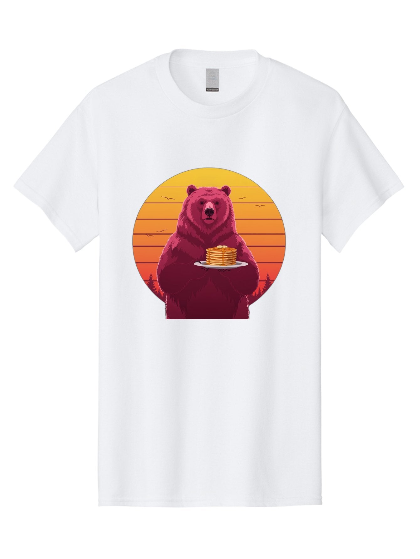Bear-Holding-Pancakes Men'S Graphic Tee, 100% Cotton, Comfortable Casual Summer Wear, Machine Washable, Vintage Camera, Old Camera, Antique Camera, Black Camera, Classic Photography, Photography Equipment, Nostalgic Device, Film Camera, Bak041 7