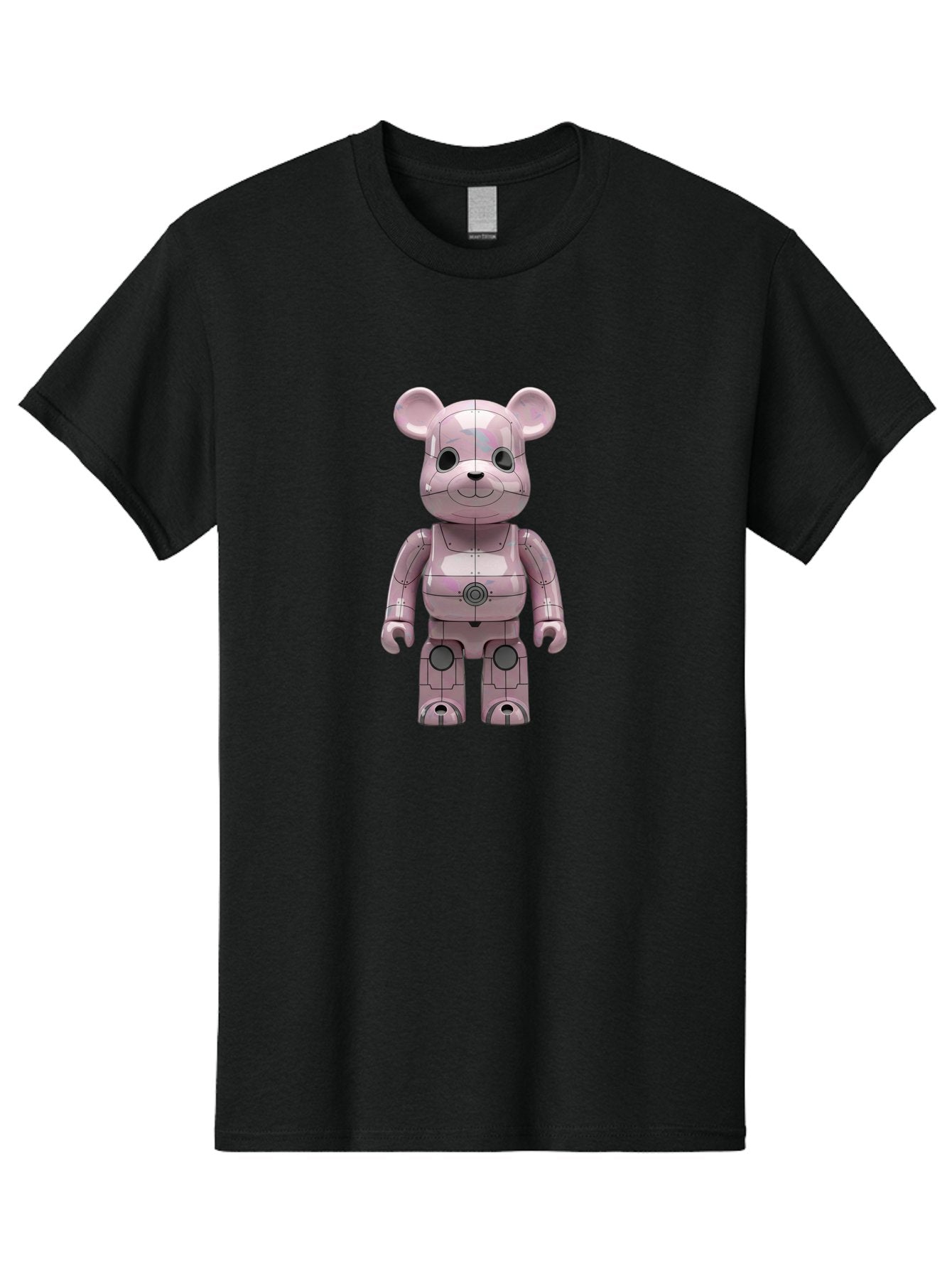 Bearbrick-1 Men'S Graphic Tee, 100% Cotton, Comfortable Casual Summer Wear, Machine Washable, Vintage Camera, Old Camera, Antique Camera, Black Camera, Classic Photography, Photography Equipment, Nostalgic Device, Film Camera, Camera Art Bak043 6