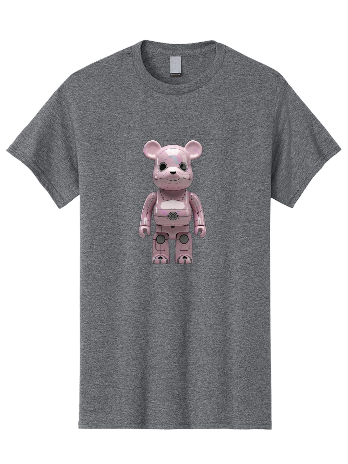 Bearbrick-1 Men'S Graphic Tee, 100% Cotton, Comfortable Casual Summer Wear, Machine Washable, Vintage Camera, Old Camera, Antique Camera, Black Camera, Classic Photography, Photography Equipment, Nostalgic Device, Film Camera, Camera Art Bak043 7