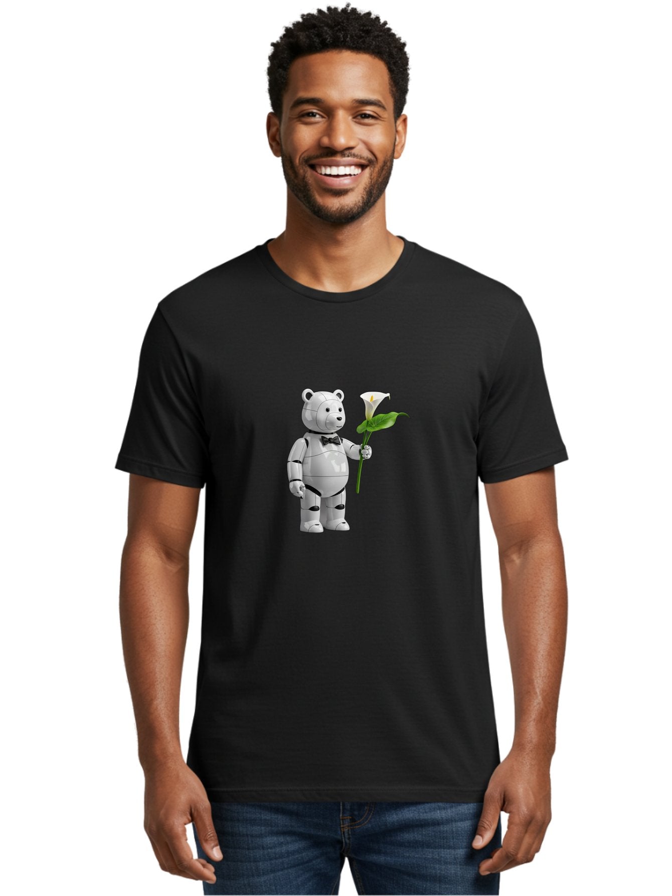 Bearbrick-Robot Men'S Graphic Tee, 100% Cotton, Comfortable Casual Summer Wear, Machine Washable, Vintage Camera, Old Camera, Antique Camera, Black Camera, Classic Photography, Photography Equipment, Nostalgic Device, Film Camera, Camera Art Bak045 21
