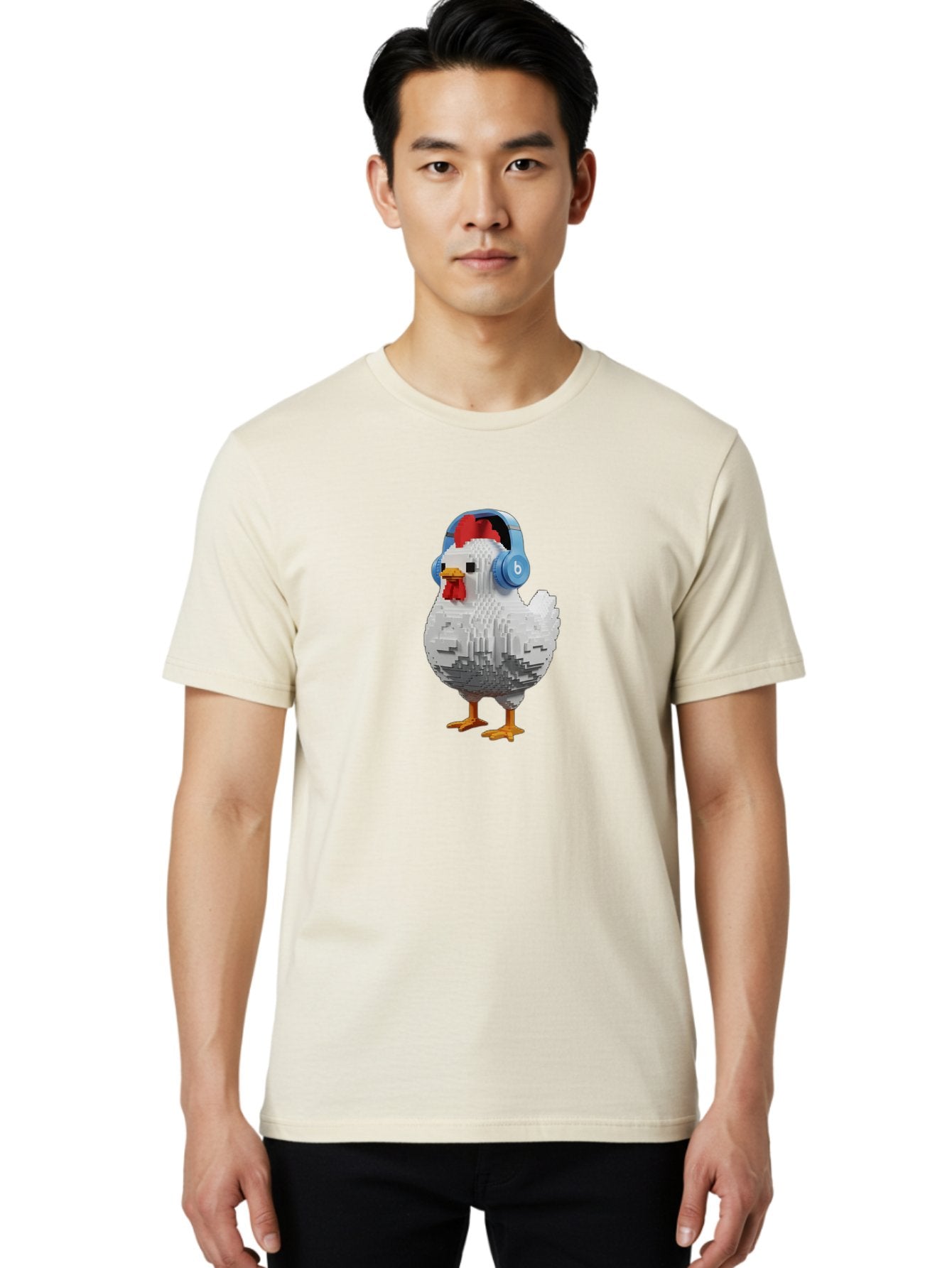 Beats-Chicken Men'S Graphic Tee, 100% Cotton, Comfortable Casual Summer Wear, Machine Washable, Vintage Camera, Old Camera, Antique Camera, Black Camera, Classic Photography, Photography Equipment, Nostalgic Device, Film Camera, Camera Art Bak049 24