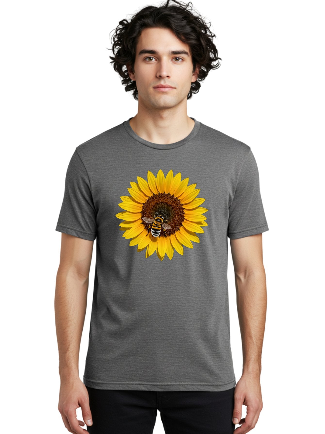 Bee-On-Sunflower Men'S Graphic Tee, 100% Cotton, Comfortable Casual Summer Wear, Machine Washable, Vintage Camera, Old Camera, Antique Camera, Black Camera, Classic Photography, Photography Equipment, Nostalgic Device, Film Camera, Camera Art Bak050 20