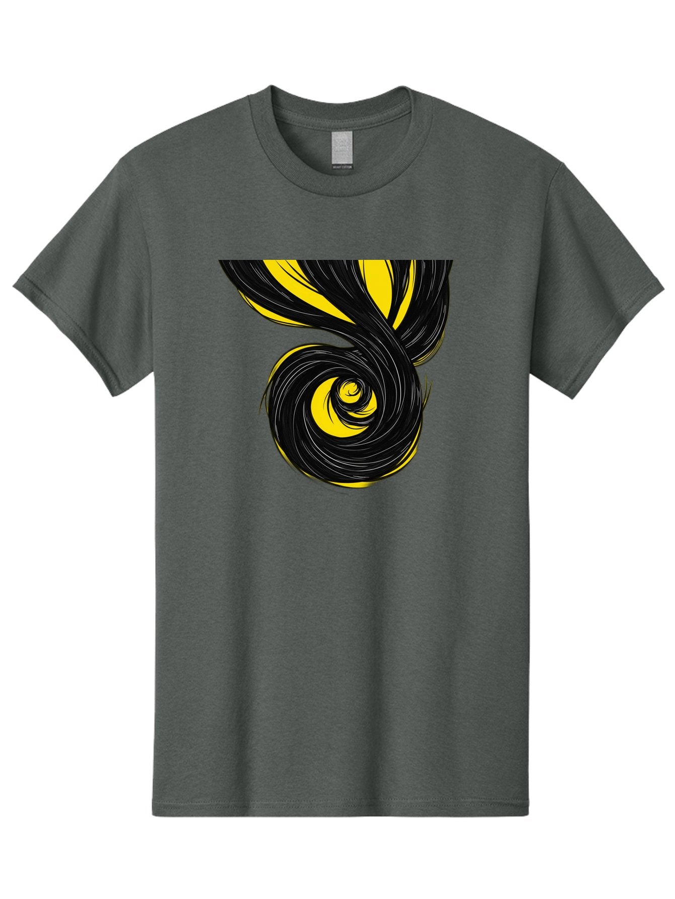 Black-And-Yellow-Swirl Men'S Graphic Tee, 100% Cotton, Comfortable Casual Summer Wear, Machine Washable, Vintage Camera, Old Camera, Antique Camera, Black Camera, Classic Photography, Photography Equipment, Nostalgic Device, Film Camera, Bak056
