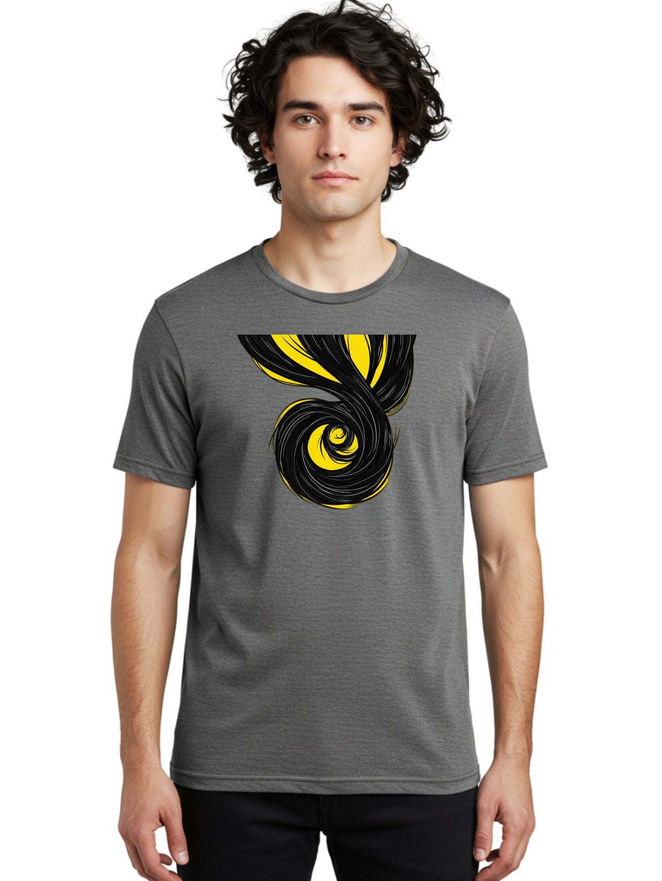 Black-And-Yellow-Swirl Men'S Graphic Tee, 100% Cotton, Comfortable Casual Summer Wear, Machine Washable, Vintage Camera, Old Camera, Antique Camera, Black Camera, Classic Photography, Photography Equipment, Nostalgic Device, Film Camera, Bak056 26