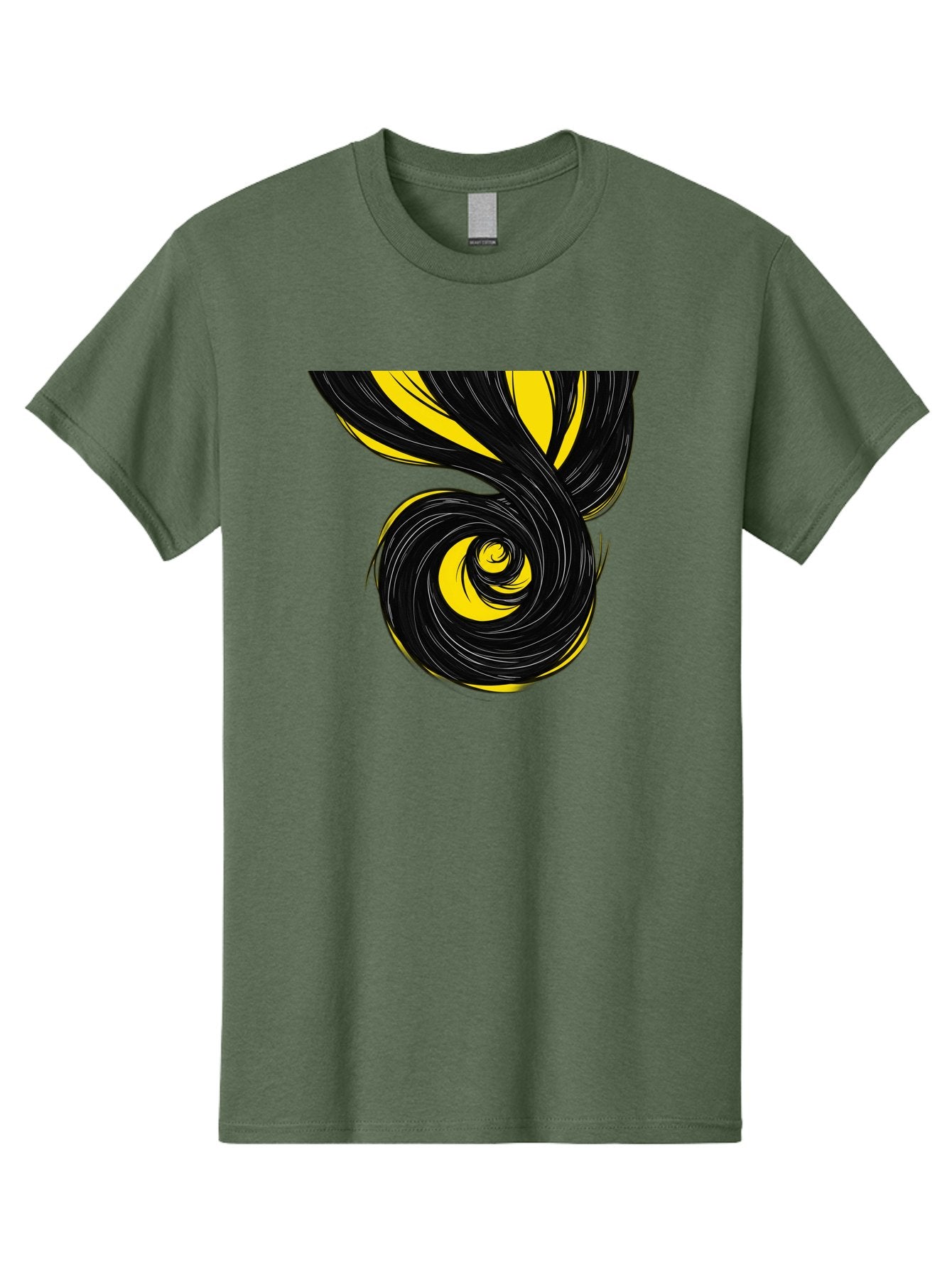 Black-And-Yellow-Swirl Men'S Graphic Tee, 100% Cotton, Comfortable Casual Summer Wear, Machine Washable, Vintage Camera, Old Camera, Antique Camera, Black Camera, Classic Photography, Photography Equipment, Nostalgic Device, Film Camera, Bak056 15