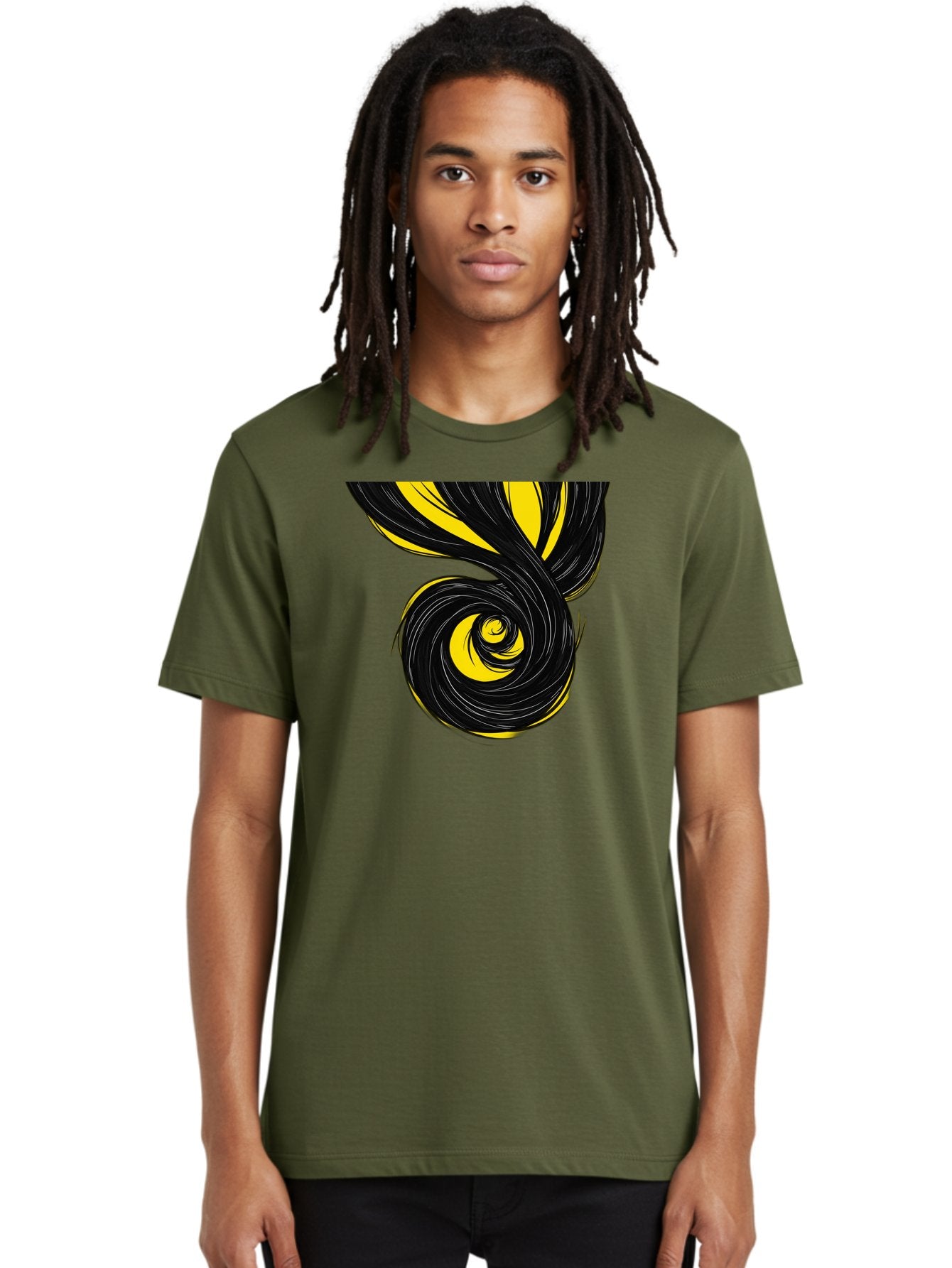 Black-And-Yellow-Swirl Men'S Graphic Tee, 100% Cotton, Comfortable Casual Summer Wear, Machine Washable, Vintage Camera, Old Camera, Antique Camera, Black Camera, Classic Photography, Photography Equipment, Nostalgic Device, Film Camera, Bak056 30