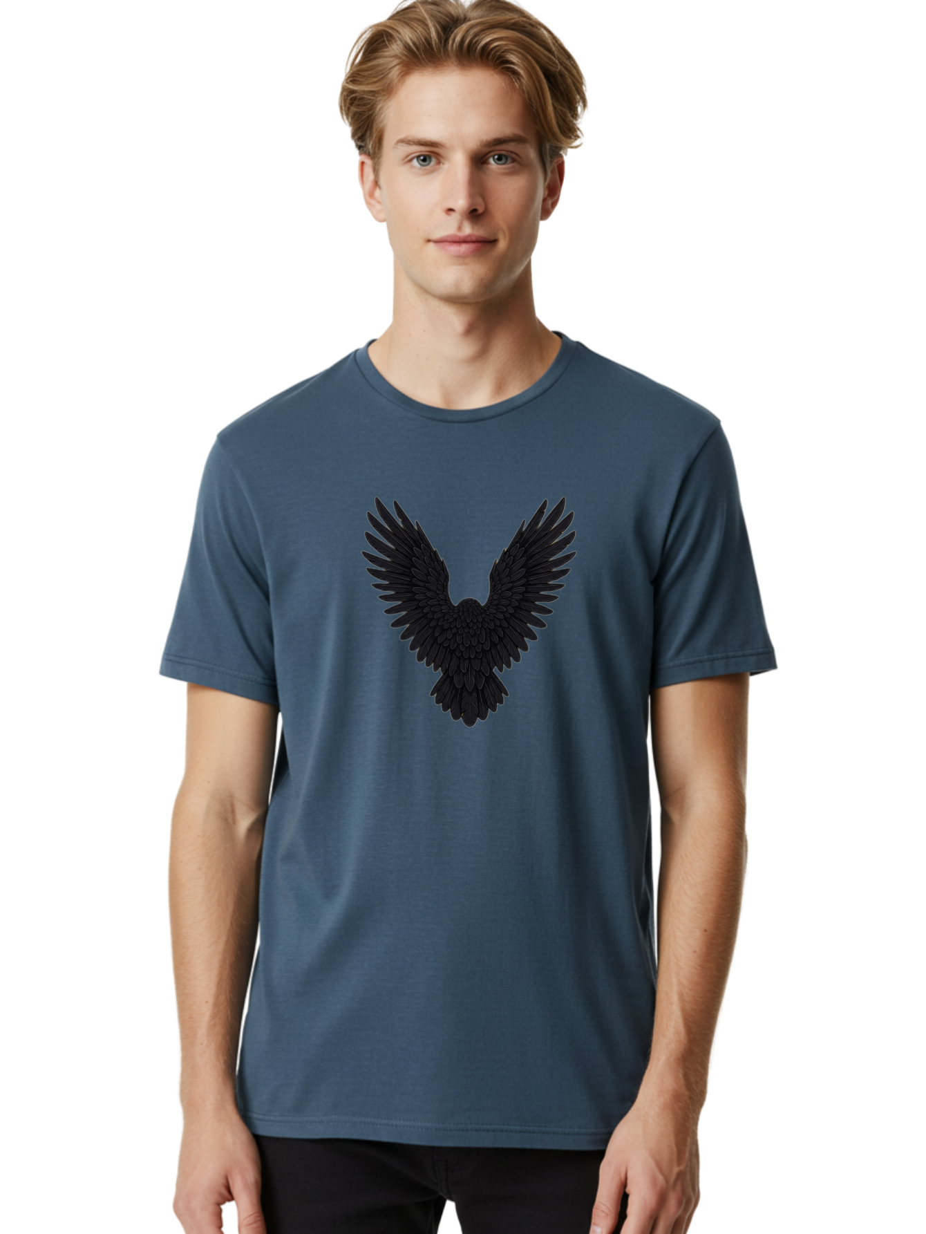 Black-Bird-Silhouette Men'S Graphic Tee, 100% Cotton, Comfortable Casual Summer Wear, Machine Washable, Vintage Camera, Old Camera, Antique Camera, Black Camera, Classic Photography, Photography Equipment, Nostalgic Device, Film Camera, Bak057 23