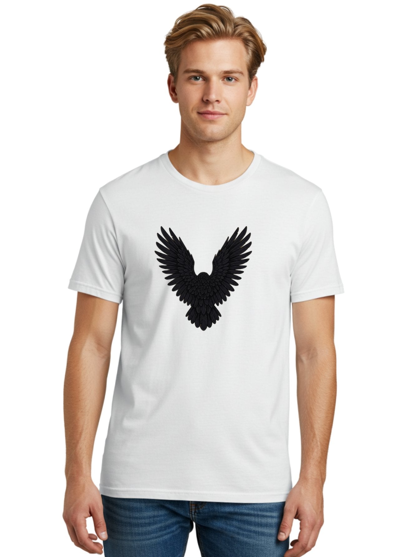 Black-Bird-Silhouette Men'S Graphic Tee, 100% Cotton, Comfortable Casual Summer Wear, Machine Washable, Vintage Camera, Old Camera, Antique Camera, Black Camera, Classic Photography, Photography Equipment, Nostalgic Device, Film Camera, Bak057 25
