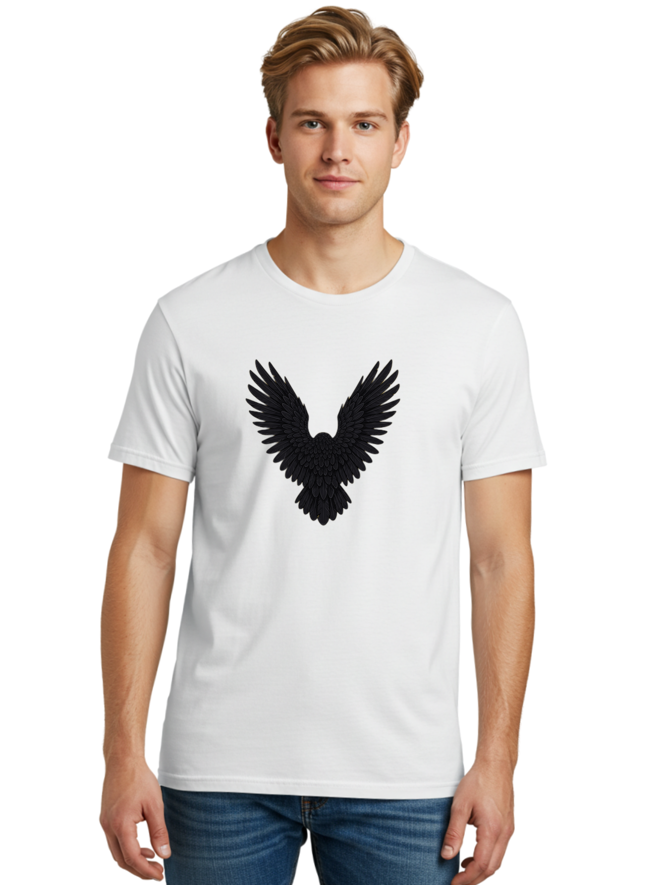 Black-Bird-Silhouette Men'S Graphic Tee, 100% Cotton, Comfortable Casual Summer Wear, Machine Washable, Vintage Camera, Old Camera, Antique Camera, Black Camera, Classic Photography, Photography Equipment, Nostalgic Device, Film Camera, Bak057 21