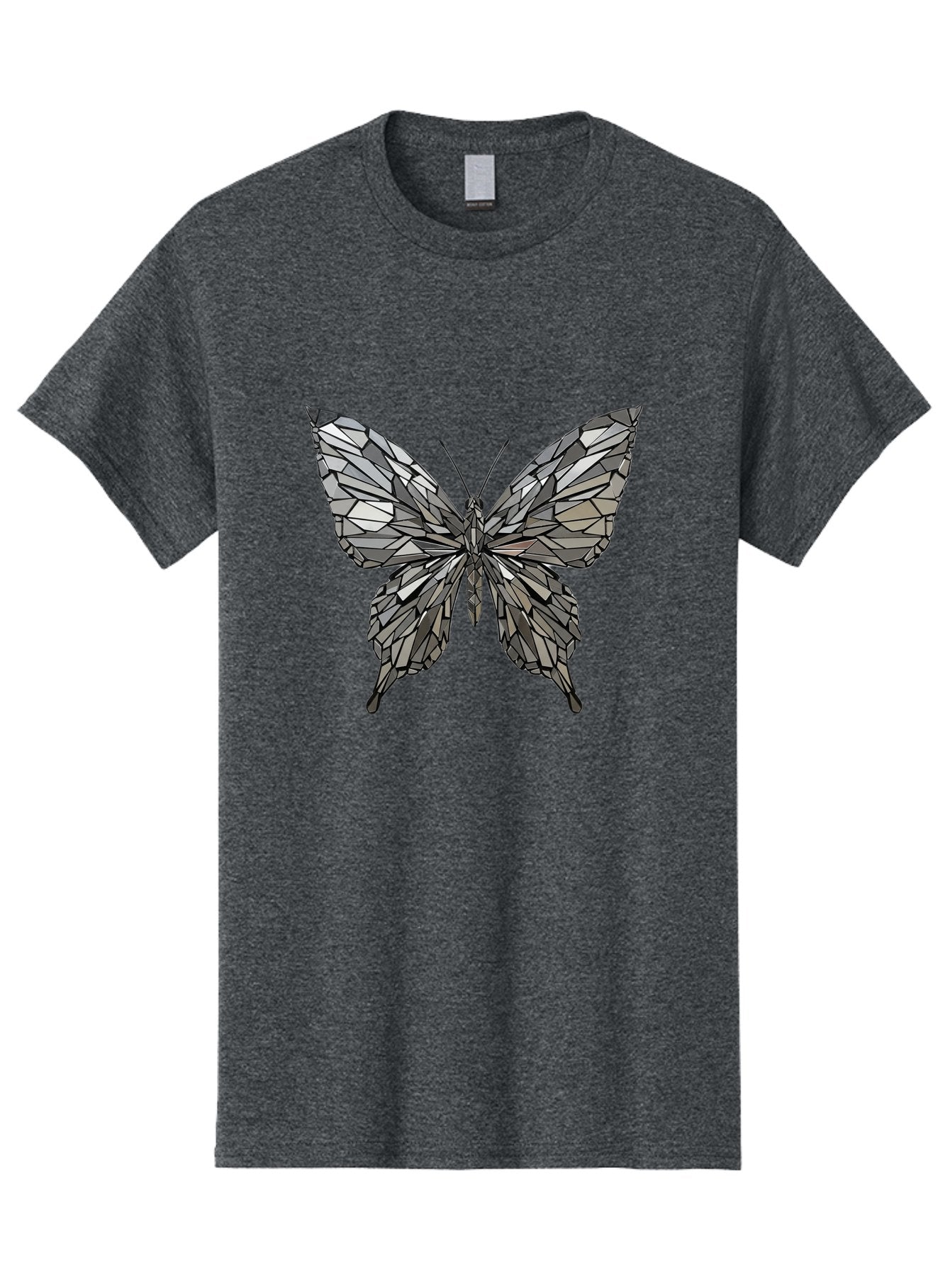 Black-Butterfly-Mosaic Men'S Graphic Tee, 100% Cotton, Comfortable Casual Summer Wear, Machine Washable, Vintage Camera, Old Camera, Antique Camera, Black Camera, Classic Photography, Photography Equipment, Nostalgic Device, Film Camera, Bak059 15