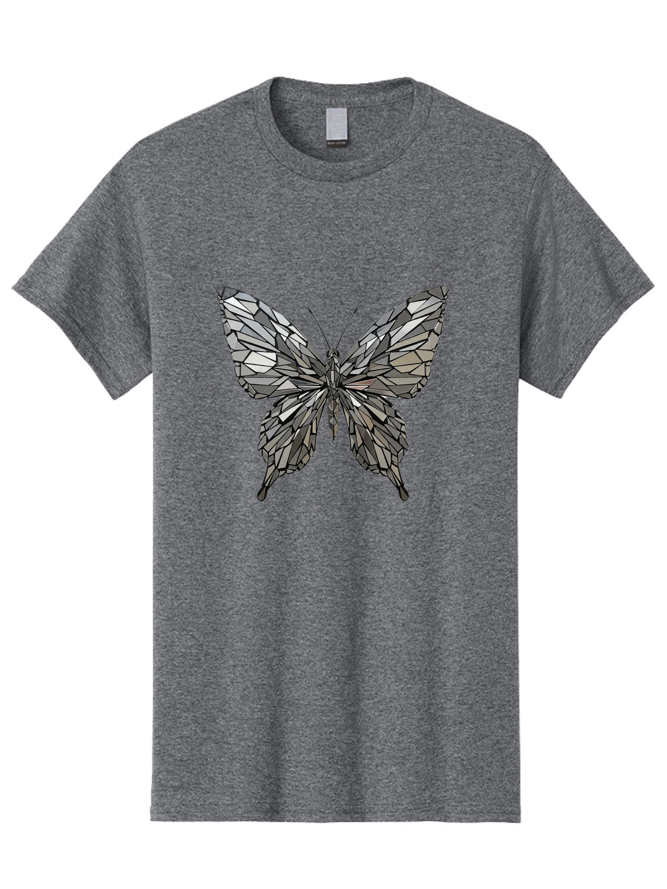 Black-Butterfly-Mosaic Men'S Graphic Tee, 100% Cotton, Comfortable Casual Summer Wear, Machine Washable, Vintage Camera, Old Camera, Antique Camera, Black Camera, Classic Photography, Photography Equipment, Nostalgic Device, Film Camera, Bak059 12
