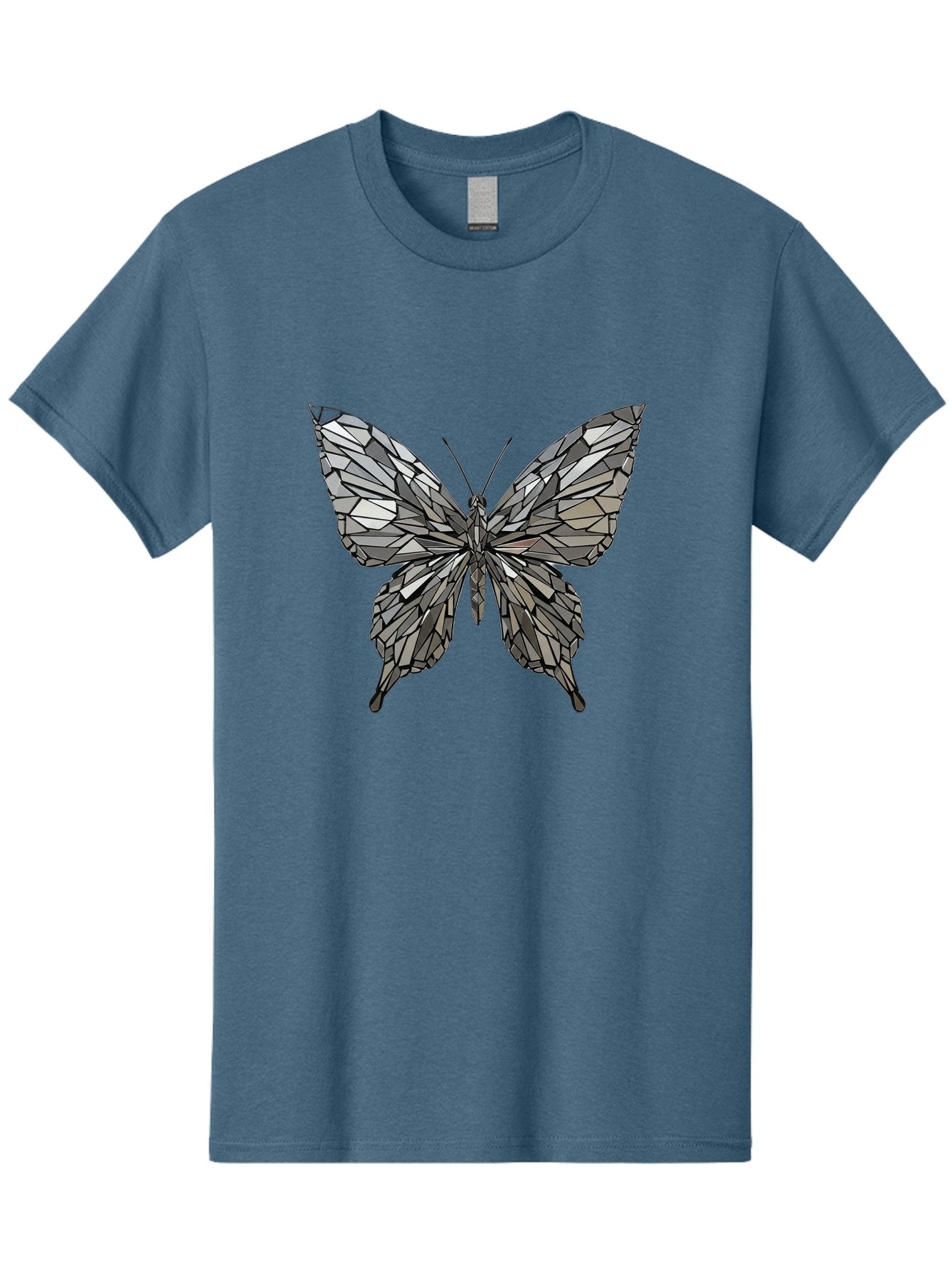 Black-Butterfly-Mosaic Men'S Graphic Tee, 100% Cotton, Comfortable Casual Summer Wear, Machine Washable, Vintage Camera, Old Camera, Antique Camera, Black Camera, Classic Photography, Photography Equipment, Nostalgic Device, Film Camera, Bak059 8
