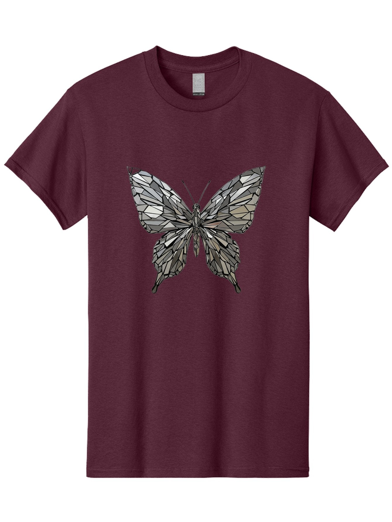 Black-Butterfly-Mosaic Men'S Graphic Tee, 100% Cotton, Comfortable Casual Summer Wear, Machine Washable, Vintage Camera, Old Camera, Antique Camera, Black Camera, Classic Photography, Photography Equipment, Nostalgic Device, Film Camera, Bak059 6