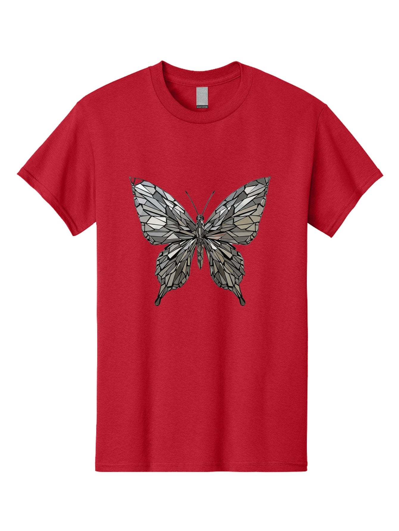 Black-Butterfly-Mosaic Men'S Graphic Tee, 100% Cotton, Comfortable Casual Summer Wear, Machine Washable, Vintage Camera, Old Camera, Antique Camera, Black Camera, Classic Photography, Photography Equipment, Nostalgic Device, Film Camera, Bak059 3