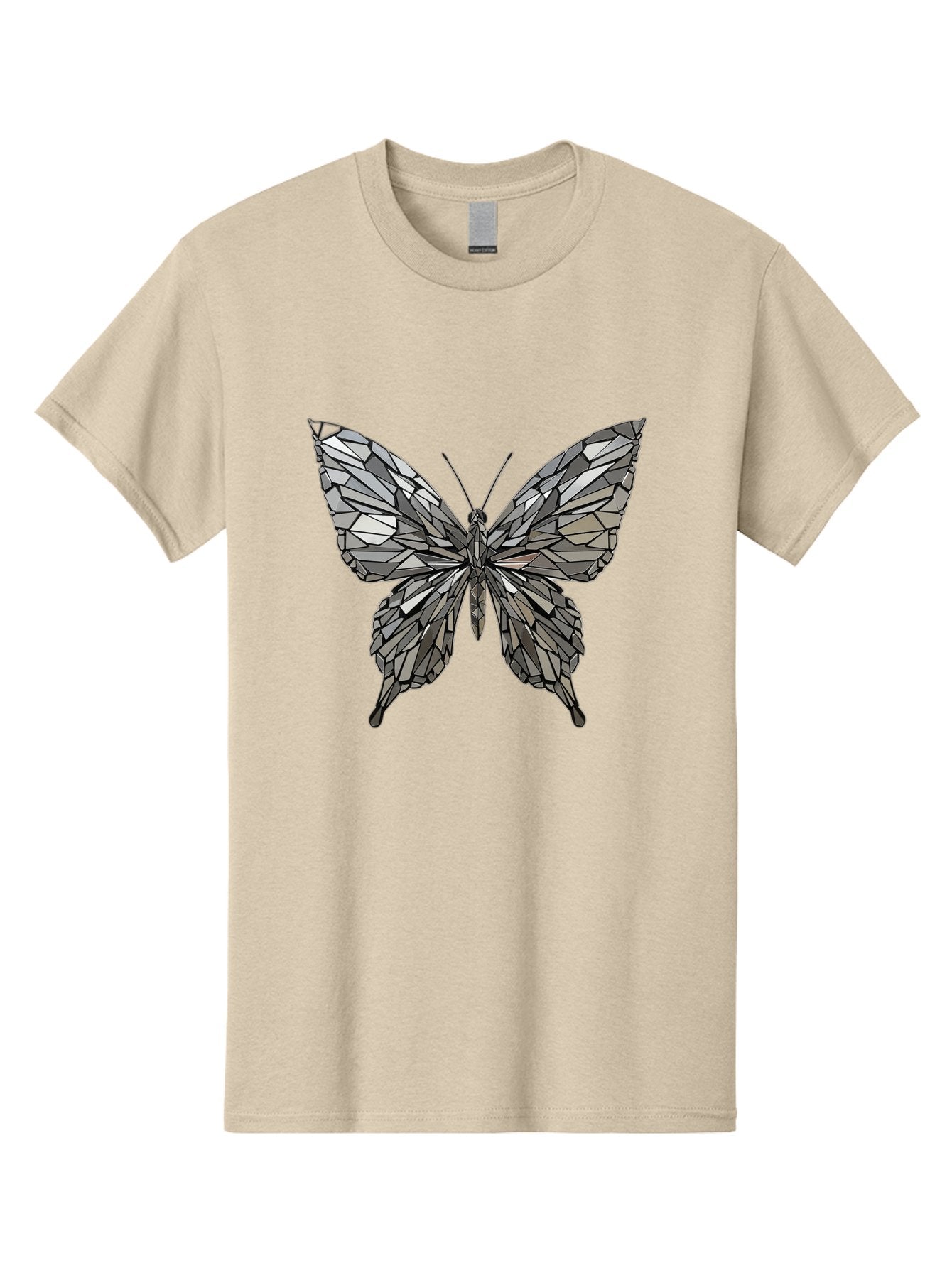 Black-Butterfly-Mosaic Men'S Graphic Tee, 100% Cotton, Comfortable Casual Summer Wear, Machine Washable, Vintage Camera, Old Camera, Antique Camera, Black Camera, Classic Photography, Photography Equipment, Nostalgic Device, Film Camera, Bak059 13