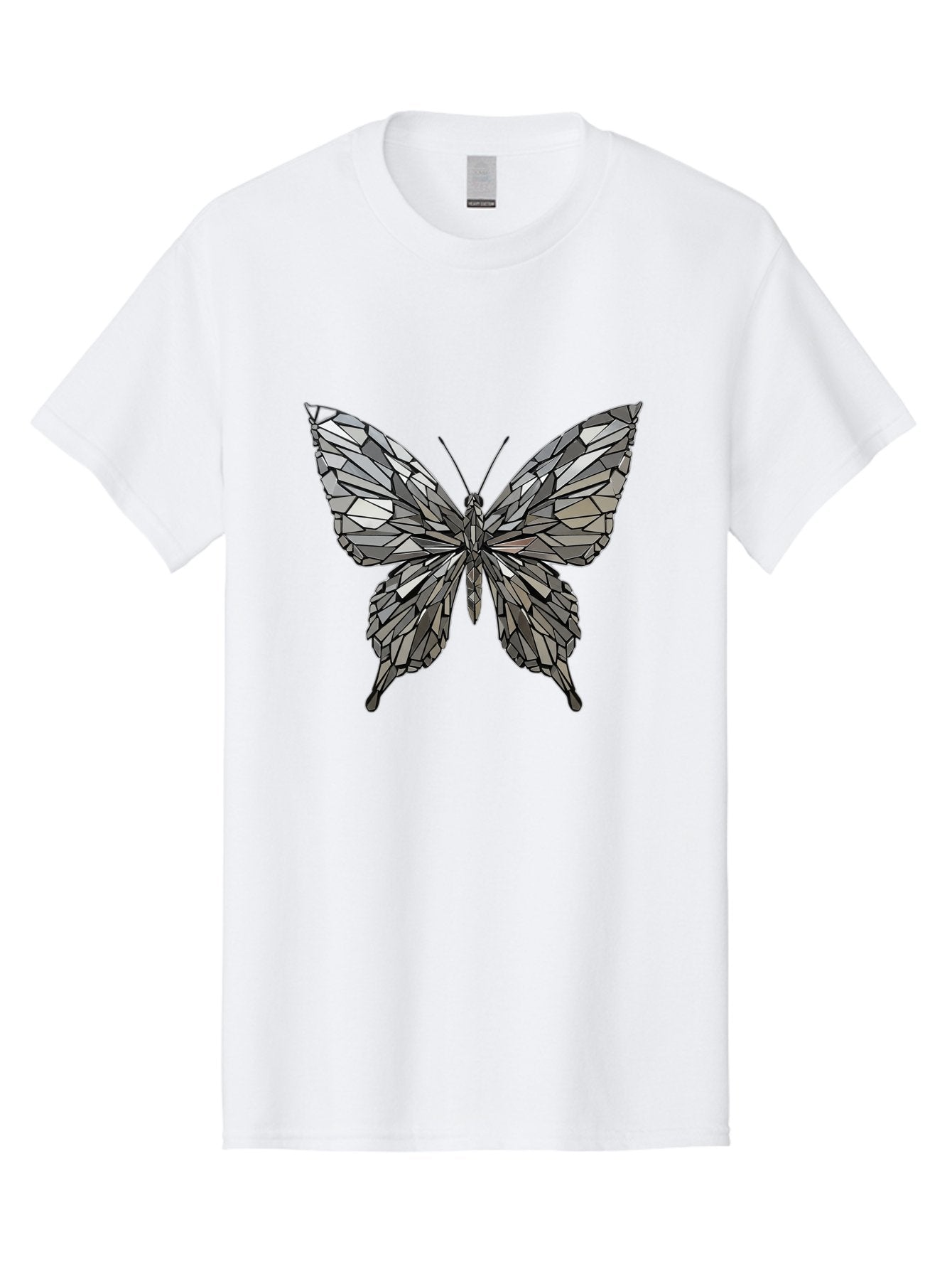 Black-Butterfly-Mosaic Men'S Graphic Tee, 100% Cotton, Comfortable Casual Summer Wear, Machine Washable, Vintage Camera, Old Camera, Antique Camera, Black Camera, Classic Photography, Photography Equipment, Nostalgic Device, Film Camera, Bak059