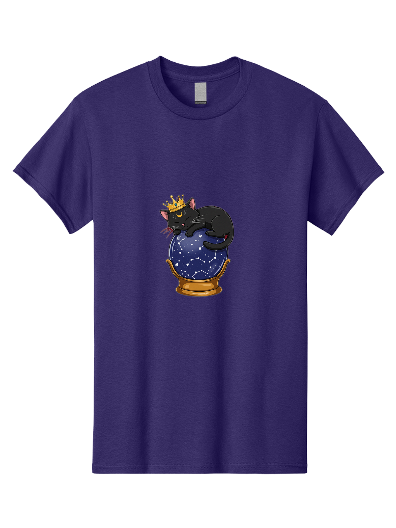Black-Cat-On-Crystal-Ball-1 Men'S Graphic Tee, 100% Cotton, Comfortable Casual Summer Wear, Machine Washable, Vintage Camera, Old Camera, Antique Camera, Black Camera, Classic Photography, Photography Equipment, Nostalgic Device, Film Camera, Bak063 15