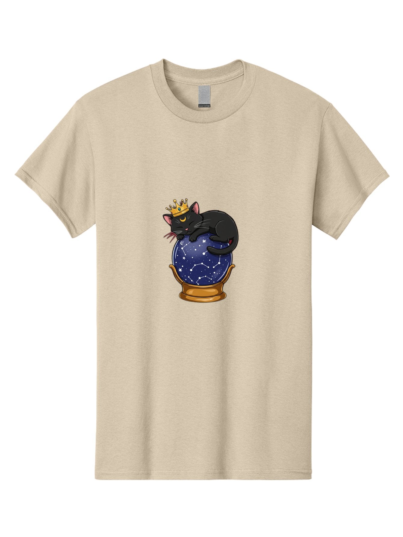 Black-Cat-On-Crystal-Ball-1 Men'S Graphic Tee, 100% Cotton, Comfortable Casual Summer Wear, Machine Washable, Vintage Camera, Old Camera, Antique Camera, Black Camera, Classic Photography, Photography Equipment, Nostalgic Device, Film Camera, Bak063 4