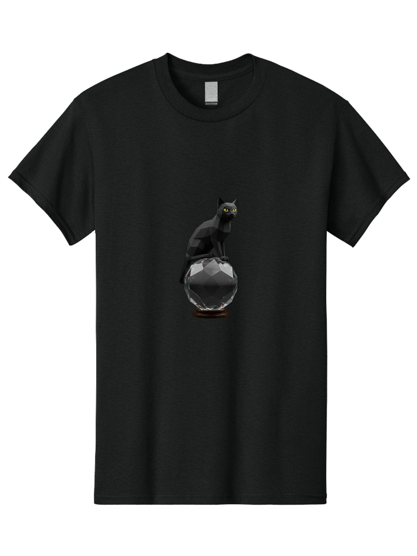 Black-Cat-On-Crystal-Ball Men'S Graphic Tee, 100% Cotton, Comfortable Casual Summer Wear, Machine Washable, Vintage Camera, Old Camera, Antique Camera, Black Camera, Classic Photography, Photography Equipment, Nostalgic Device, Film Camera, Bak065 13