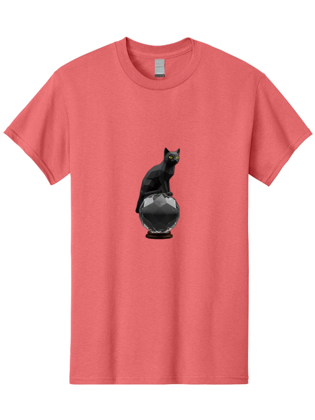 Black-Cat-On-Crystal-Ball Men'S Graphic Tee, 100% Cotton, Comfortable Casual Summer Wear, Machine Washable, Vintage Camera, Old Camera, Antique Camera, Black Camera, Classic Photography, Photography Equipment, Nostalgic Device, Film Camera, Bak065 8