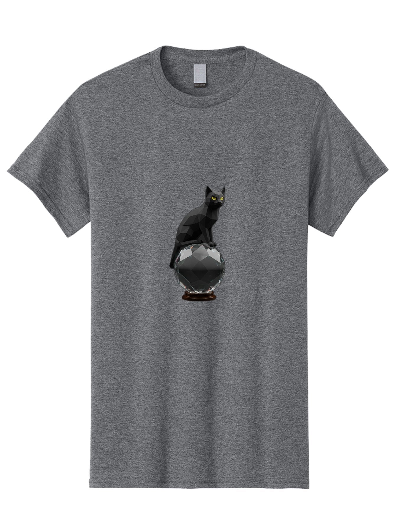 Black-Cat-On-Crystal-Ball Men'S Graphic Tee, 100% Cotton, Comfortable Casual Summer Wear, Machine Washable, Vintage Camera, Old Camera, Antique Camera, Black Camera, Classic Photography, Photography Equipment, Nostalgic Device, Film Camera, Bak065 4