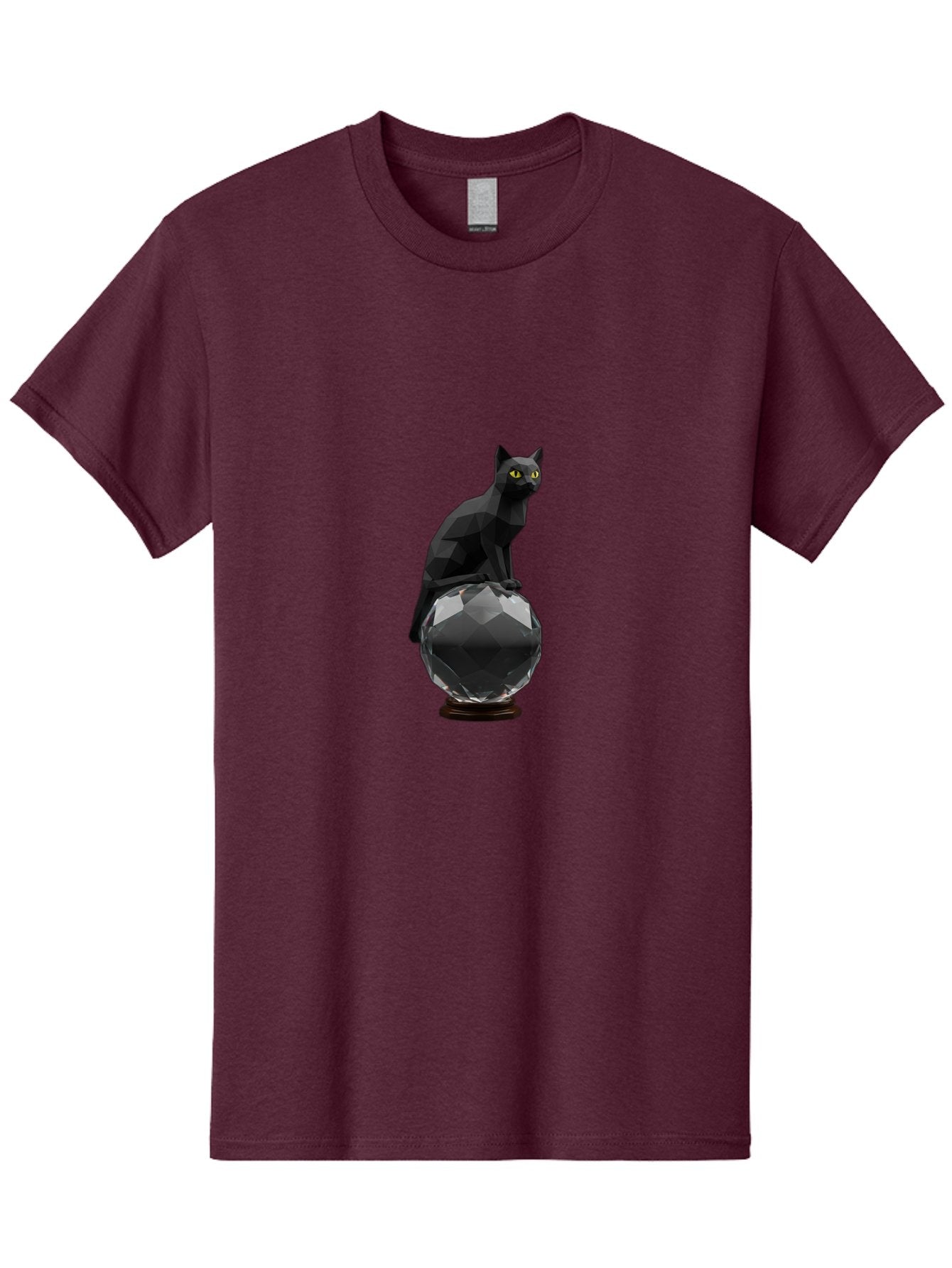 Black-Cat-On-Crystal-Ball Men'S Graphic Tee, 100% Cotton, Comfortable Casual Summer Wear, Machine Washable, Vintage Camera, Old Camera, Antique Camera, Black Camera, Classic Photography, Photography Equipment, Nostalgic Device, Film Camera, Bak065 6