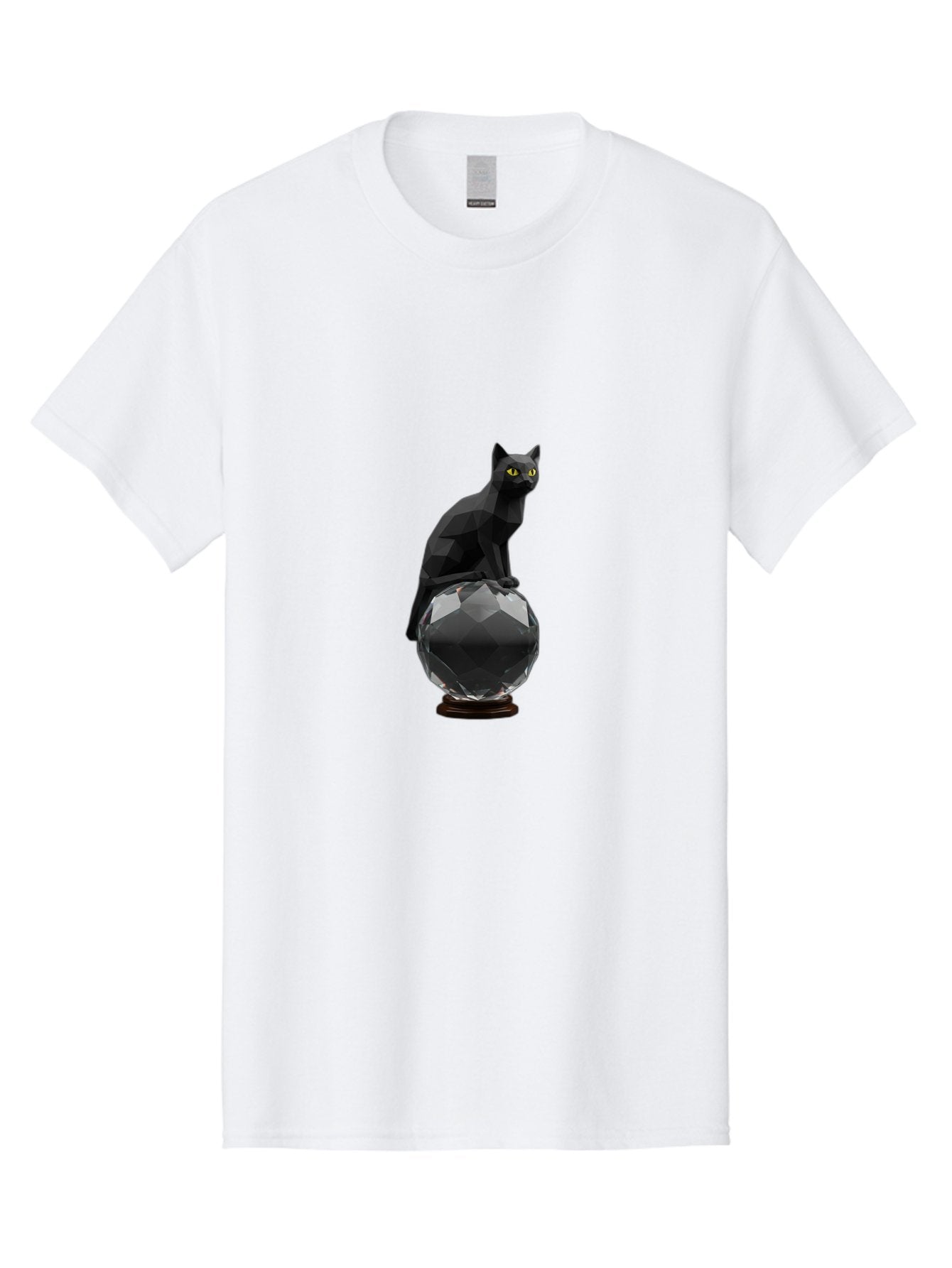 Black-Cat-On-Crystal-Ball Men'S Graphic Tee, 100% Cotton, Comfortable Casual Summer Wear, Machine Washable, Vintage Camera, Old Camera, Antique Camera, Black Camera, Classic Photography, Photography Equipment, Nostalgic Device, Film Camera, Bak065 10