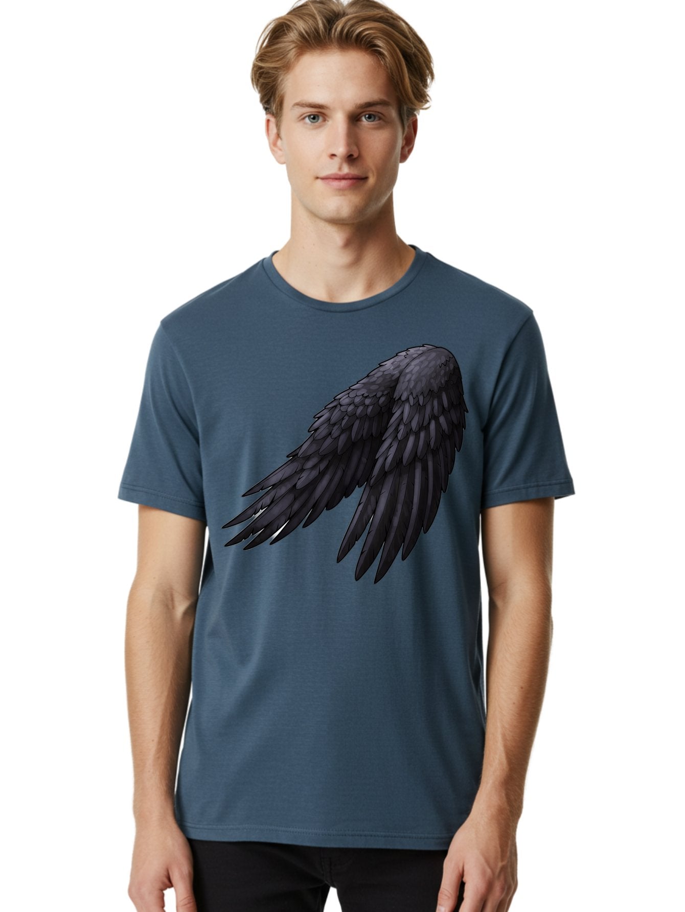 Black-Feathered-Wing Men'S Graphic Tee, 100% Cotton, Comfortable Casual Summer Wear, Machine Washable, Vintage Camera, Old Camera, Antique Camera, Black Camera, Classic Photography, Photography Equipment, Nostalgic Device, Film Camera, Bak066 20