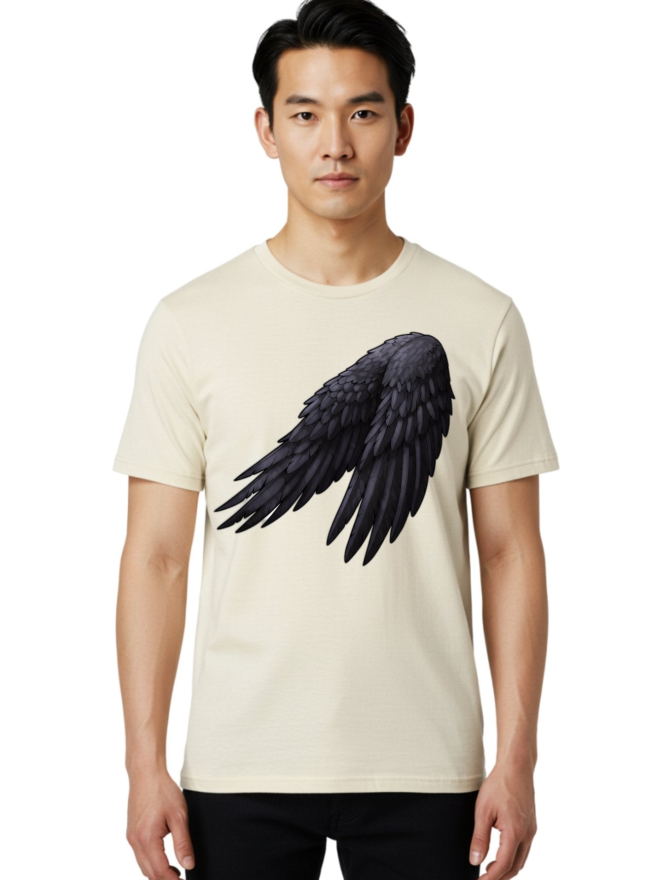 Black-Feathered-Wing Men'S Graphic Tee, 100% Cotton, Comfortable Casual Summer Wear, Machine Washable, Vintage Camera, Old Camera, Antique Camera, Black Camera, Classic Photography, Photography Equipment, Nostalgic Device, Film Camera, Bak066 25