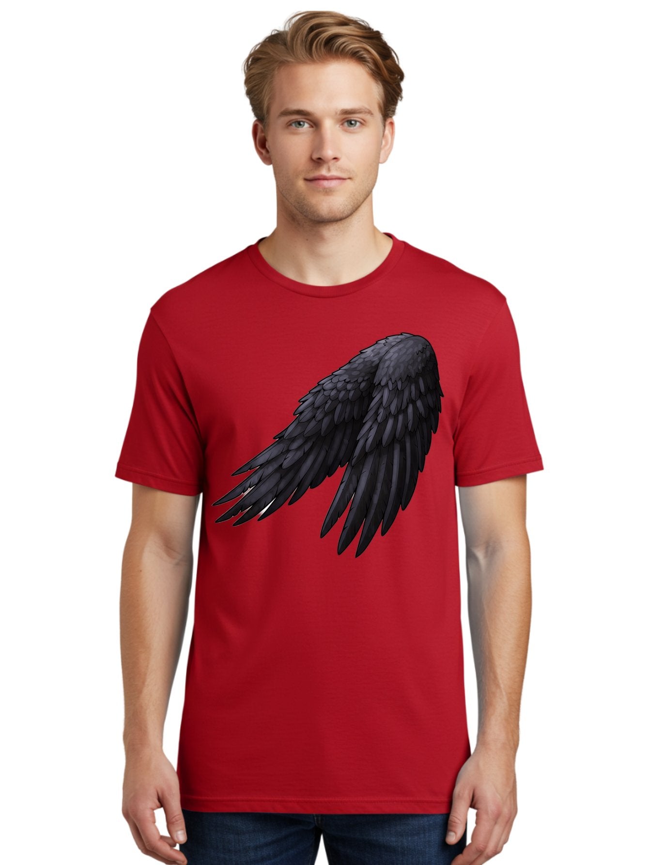 Black-Feathered-Wing Men'S Graphic Tee, 100% Cotton, Comfortable Casual Summer Wear, Machine Washable, Vintage Camera, Old Camera, Antique Camera, Black Camera, Classic Photography, Photography Equipment, Nostalgic Device, Film Camera, Bak066 17