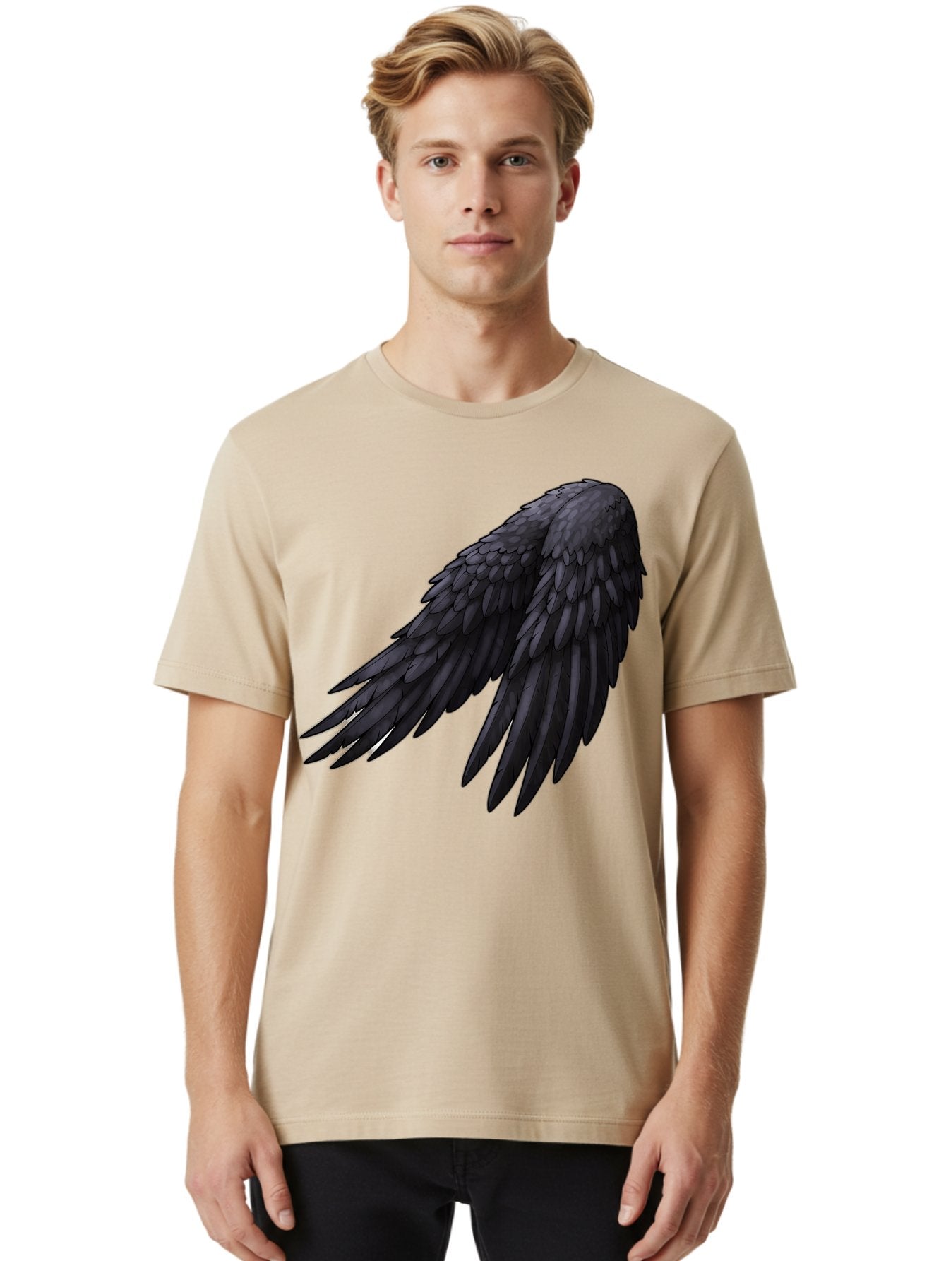 Black-Feathered-Wing Men'S Graphic Tee, 100% Cotton, Comfortable Casual Summer Wear, Machine Washable, Vintage Camera, Old Camera, Antique Camera, Black Camera, Classic Photography, Photography Equipment, Nostalgic Device, Film Camera, Bak066 19