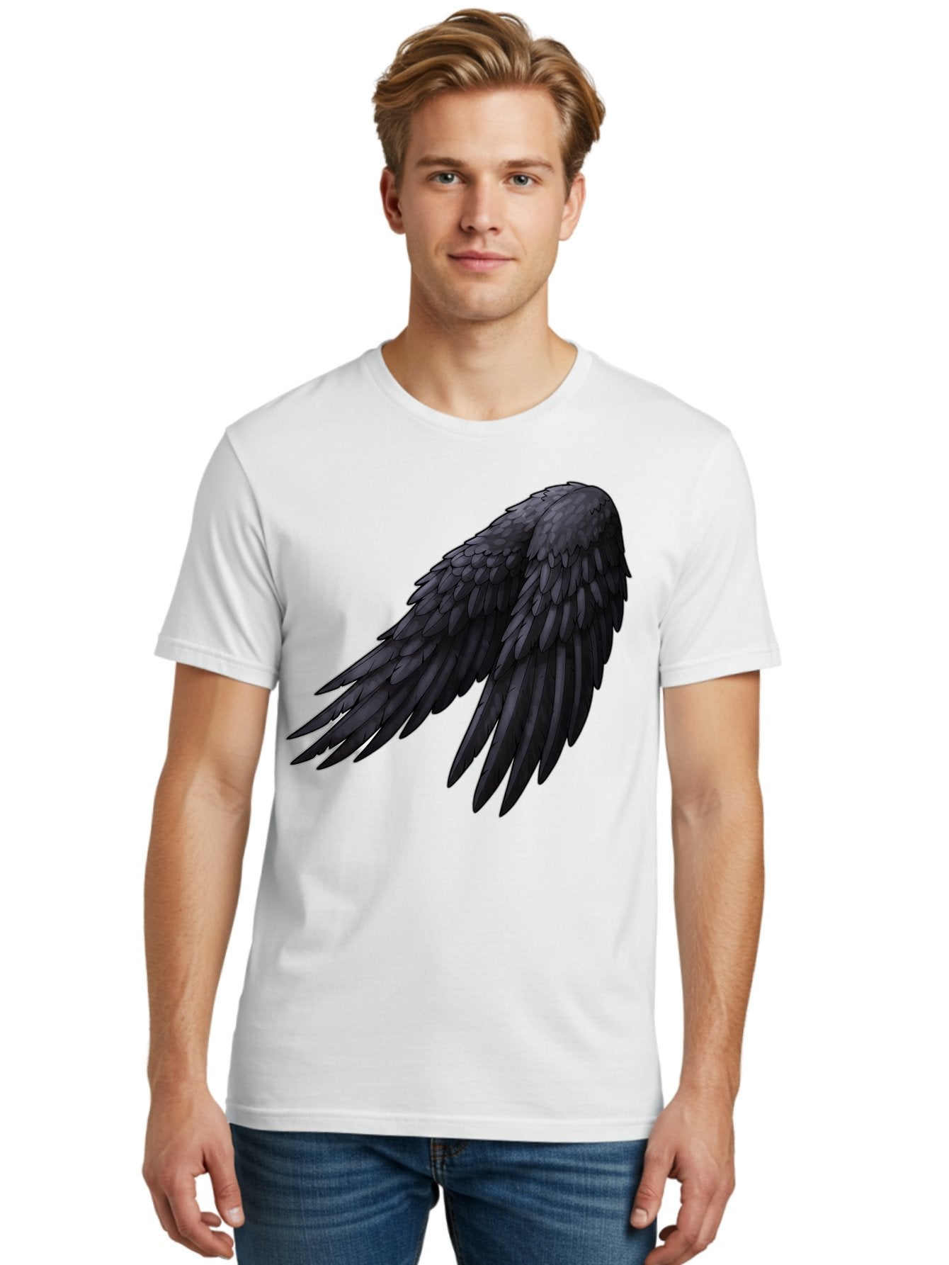 Black-Feathered-Wing Men'S Graphic Tee, 100% Cotton, Comfortable Casual Summer Wear, Machine Washable, Vintage Camera, Old Camera, Antique Camera, Black Camera, Classic Photography, Photography Equipment, Nostalgic Device, Film Camera, Bak066 30