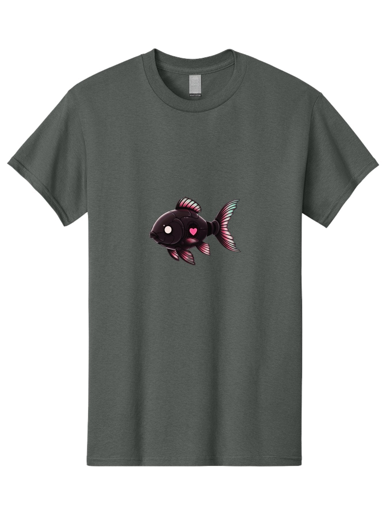 Black-Fish-With-Pink-Heart Men'S Graphic Tee, 100% Cotton, Comfortable Casual Summer Wear, Machine Washable, Vintage Camera, Old Camera, Antique Camera, Black Camera, Classic Photography, Photography Equipment, Nostalgic Device, Film Camera, Bak067 12