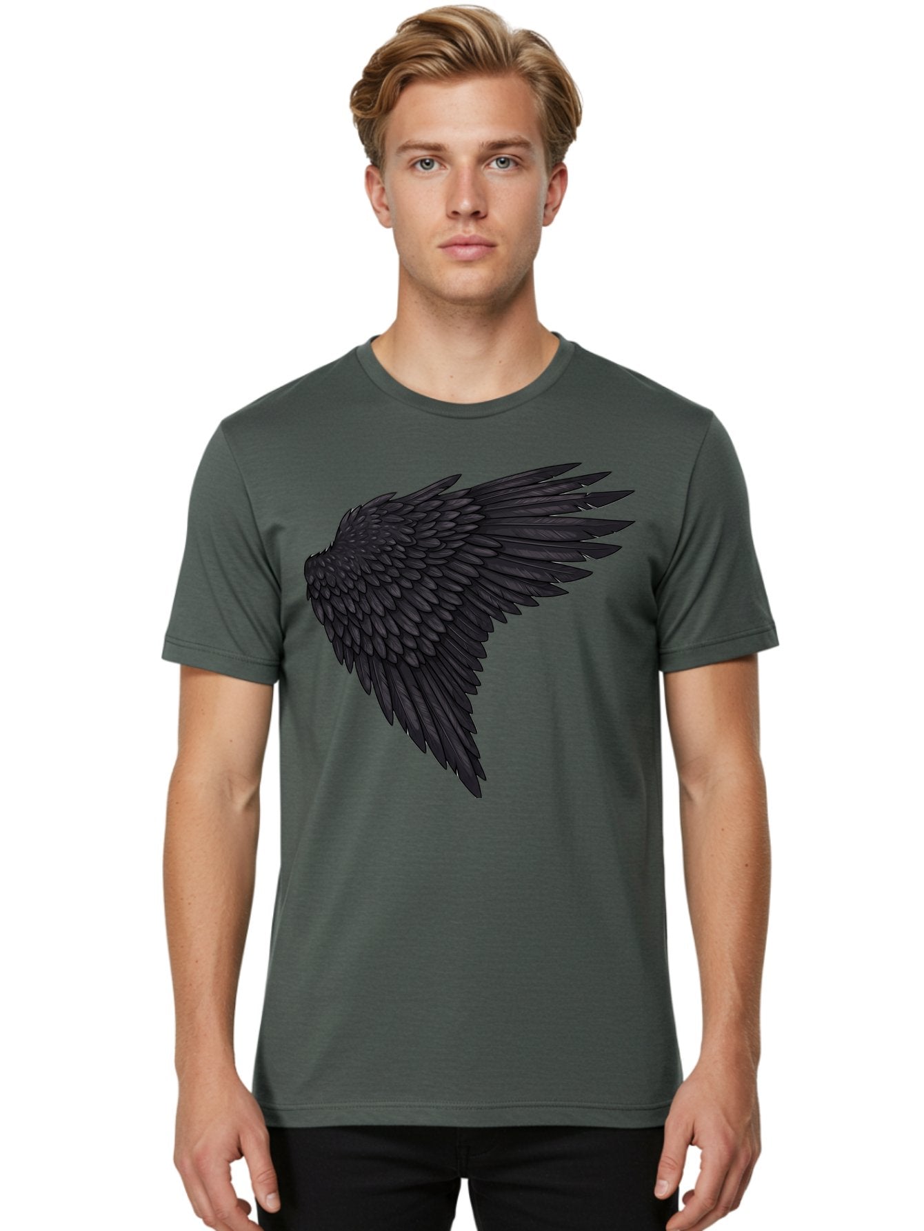Black-Wing-1 Men'S Graphic Tee, 100% Cotton, Comfortable Casual Summer Wear, Machine Washable, Vintage Camera, Old Camera, Antique Camera, Black Camera, Classic Photography, Photography Equipment, Nostalgic Device, Film Camera, Camera Art Bak070 16