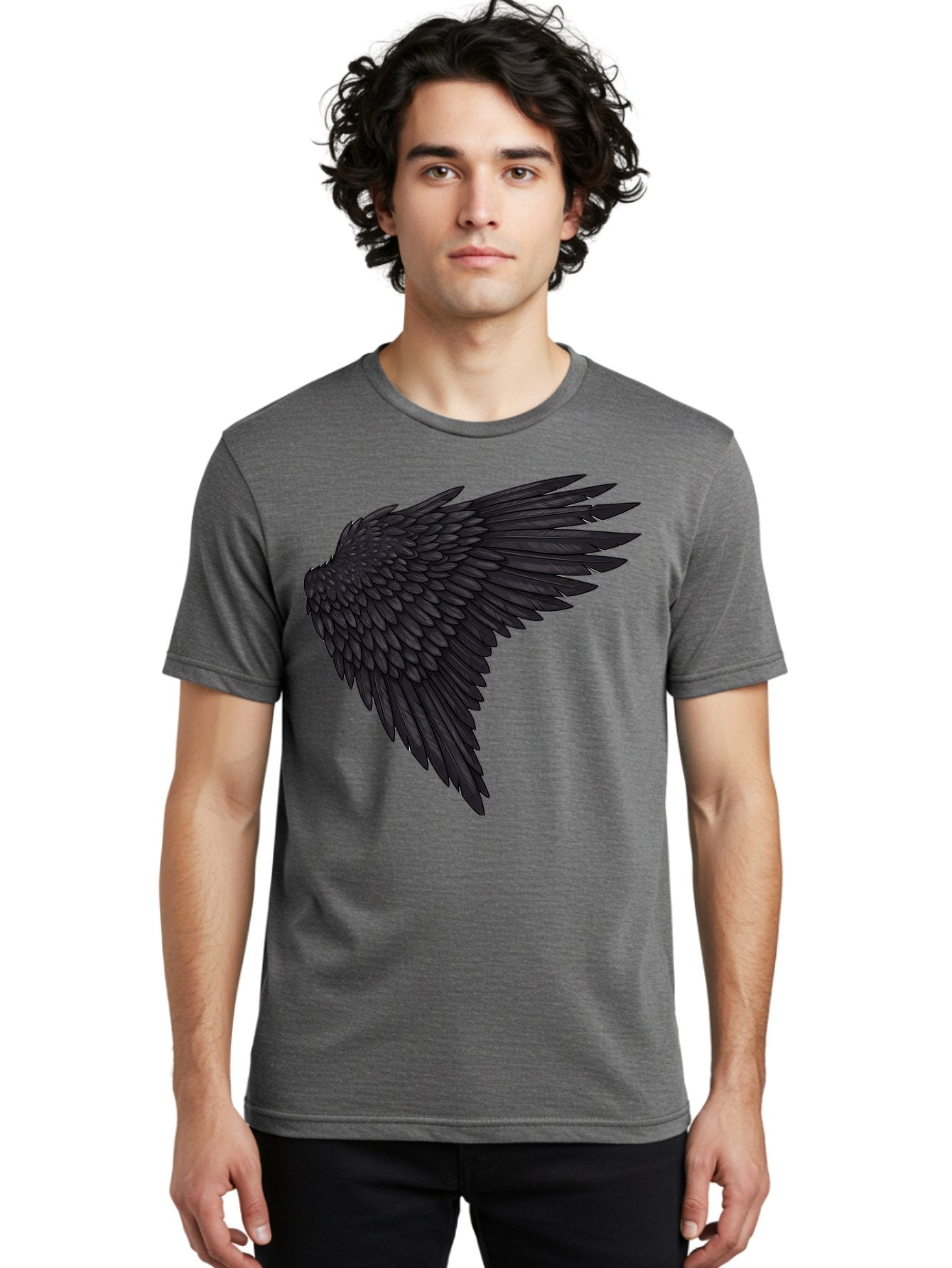 Black-Wing-1 Men'S Graphic Tee, 100% Cotton, Comfortable Casual Summer Wear, Machine Washable, Vintage Camera, Old Camera, Antique Camera, Black Camera, Classic Photography, Photography Equipment, Nostalgic Device, Film Camera, Camera Art Bak070 25