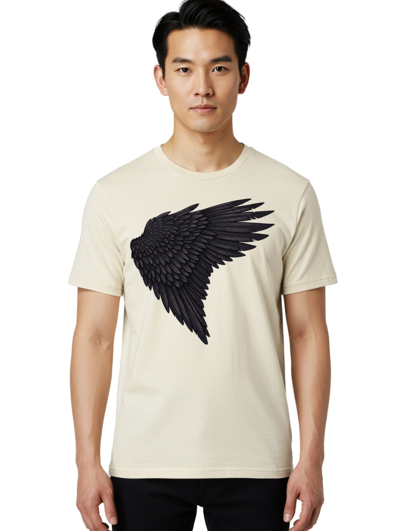 Black-Wing-1 Men'S Graphic Tee, 100% Cotton, Comfortable Casual Summer Wear, Machine Washable, Vintage Camera, Old Camera, Antique Camera, Black Camera, Classic Photography, Photography Equipment, Nostalgic Device, Film Camera, Camera Art Bak070 28