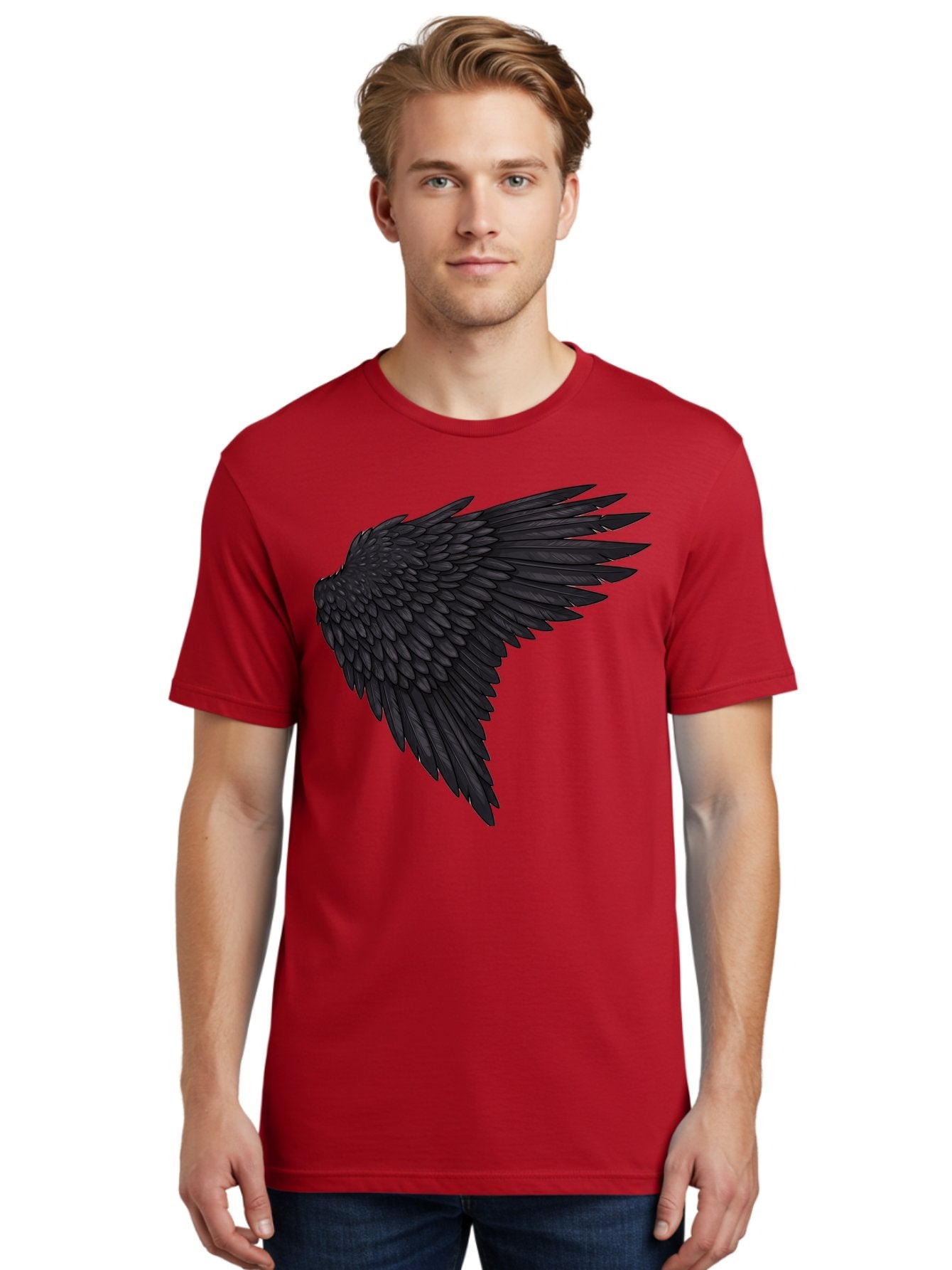 Black-Wing-1 Men'S Graphic Tee, 100% Cotton, Comfortable Casual Summer Wear, Machine Washable, Vintage Camera, Old Camera, Antique Camera, Black Camera, Classic Photography, Photography Equipment, Nostalgic Device, Film Camera, Camera Art Bak070 30