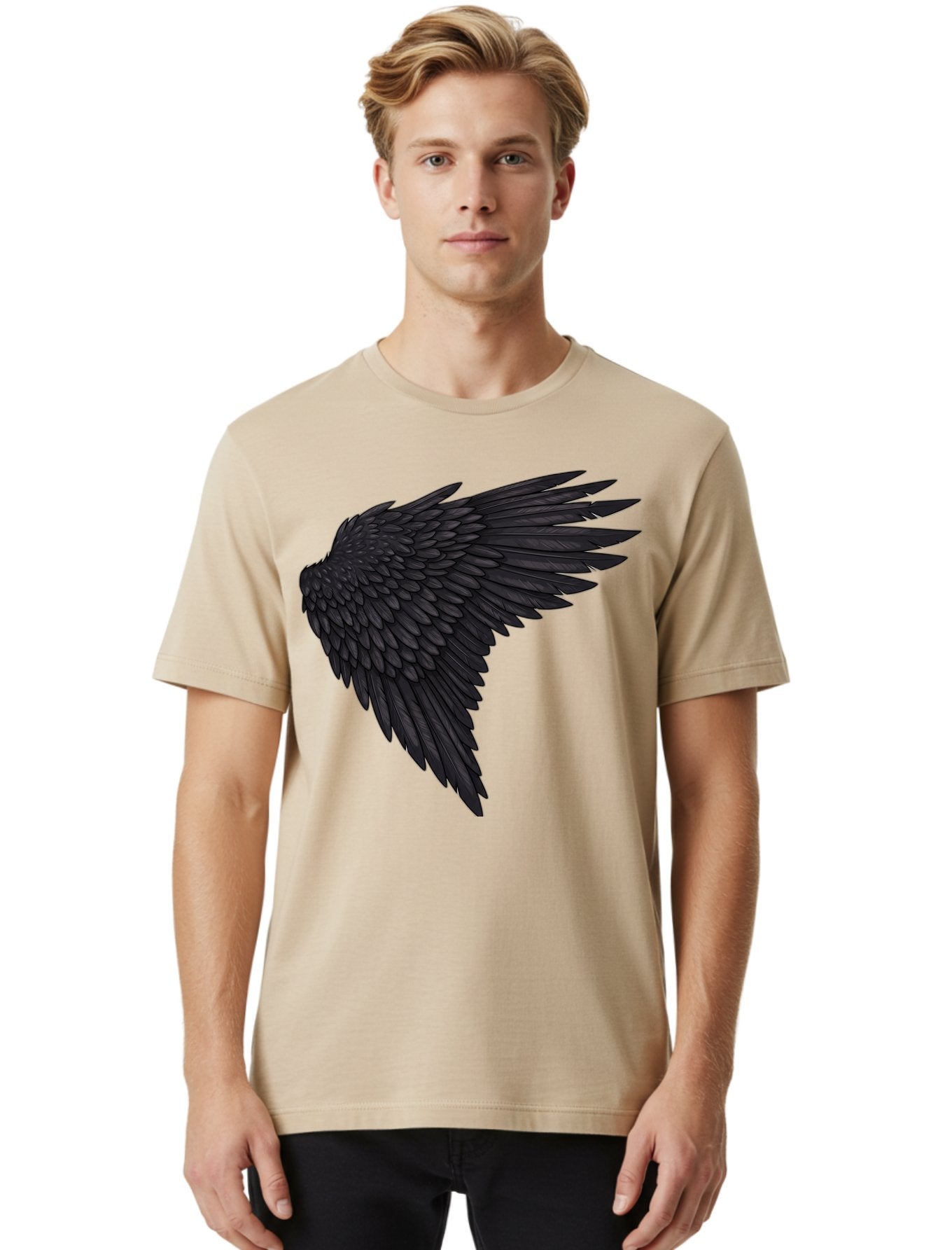 Black-Wing-1 Men'S Graphic Tee, 100% Cotton, Comfortable Casual Summer Wear, Machine Washable, Vintage Camera, Old Camera, Antique Camera, Black Camera, Classic Photography, Photography Equipment, Nostalgic Device, Film Camera, Camera Art Bak070 19