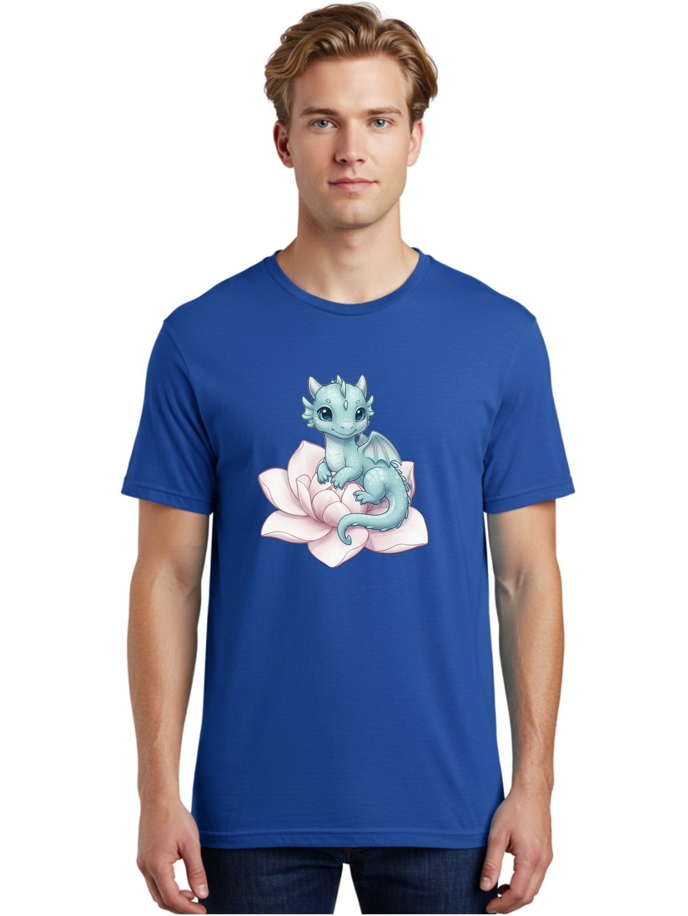 Blue-Dragon-On-Flower-1 Men'S Graphic Tee, 100% Cotton, Comfortable Casual Summer Wear, Machine Washable, Vintage Camera, Old Camera, Antique Camera, Black Camera, Classic Photography, Photography Equipment, Nostalgic Device, Film Camera, Bak077 27