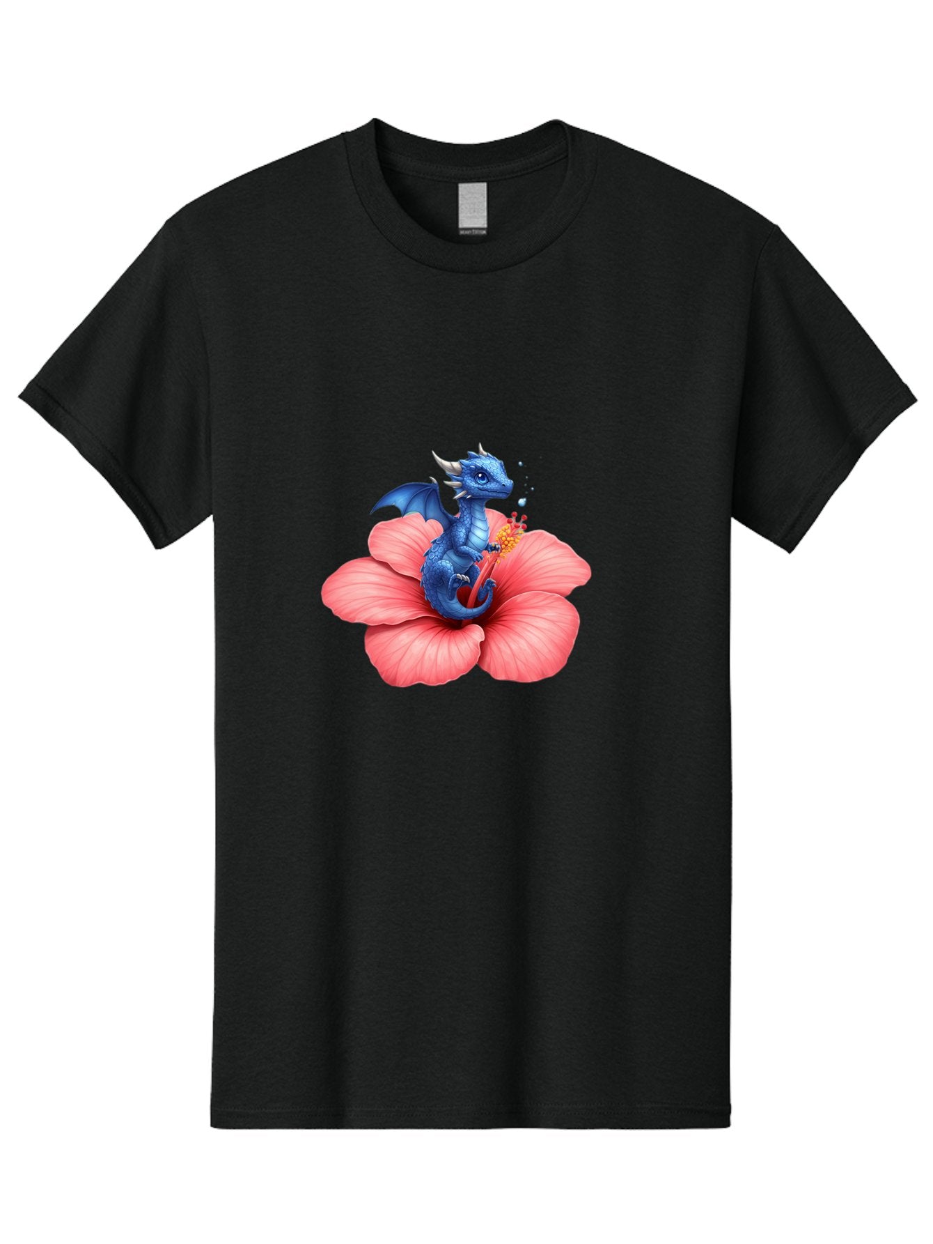 Blue-Dragon-On-Hibiscus-Flower Men'S Graphic Tee, 100% Cotton, Comfortable Casual Summer Wear, Machine Washable, Vintage Camera, Old Camera, Antique Camera, Black Camera, Classic Photography, Photography Equipment, Nostalgic Device, Bak079 5