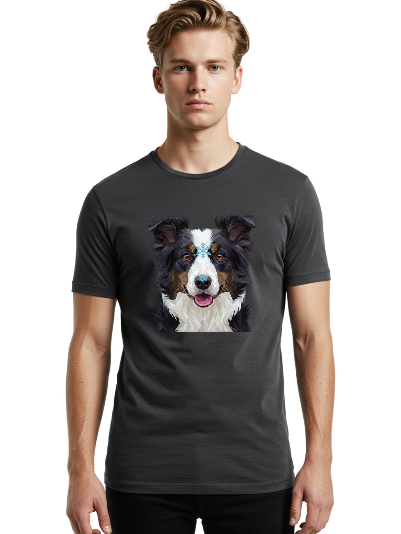 Border-Collie-With-Snowflake Men'S Graphic Tee, 100% Cotton, Comfortable Casual Summer Wear, Machine Washable, Vintage Camera, Old Camera, Antique Camera, Black Camera, Classic Photography, Photography Equipment, Nostalgic Device, Film Camera, Bak102 27