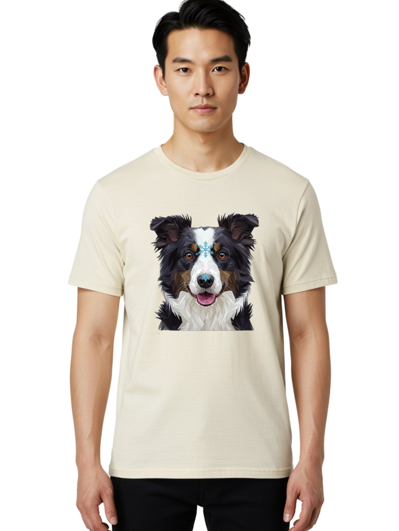 Border-Collie-With-Snowflake Men'S Graphic Tee, 100% Cotton, Comfortable Casual Summer Wear, Machine Washable, Vintage Camera, Old Camera, Antique Camera, Black Camera, Classic Photography, Photography Equipment, Nostalgic Device, Film Camera, Bak102 24
