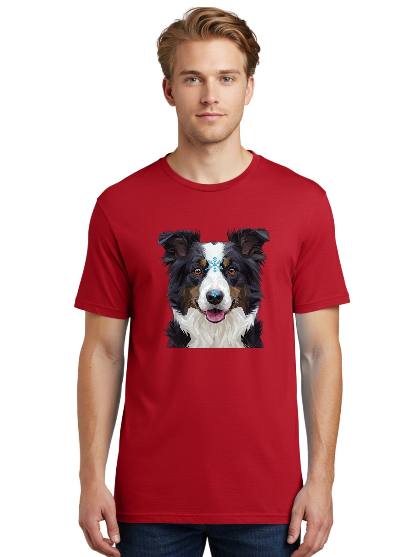 Border-Collie-With-Snowflake Men'S Graphic Tee, 100% Cotton, Comfortable Casual Summer Wear, Machine Washable, Vintage Camera, Old Camera, Antique Camera, Black Camera, Classic Photography, Photography Equipment, Nostalgic Device, Film Camera, Bak102 26