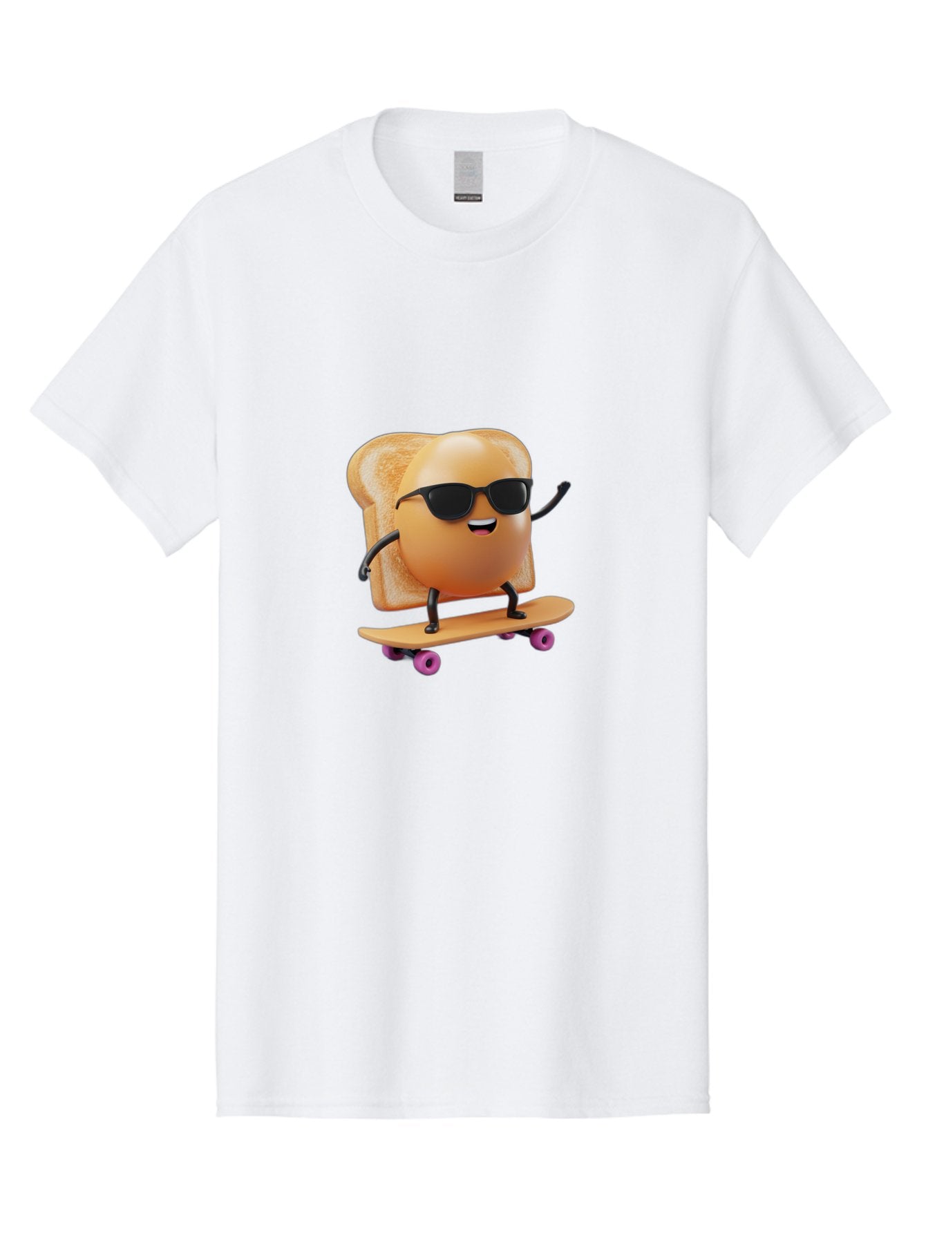 Bread-Character-Skateboarding Men'S Graphic Tee, 100% Cotton, Comfortable Casual Summer Wear, Machine Washable, Vintage Camera, Old Camera, Antique Camera, Black Camera, Classic Photography, Photography Equipment, Nostalgic Device, Bak112