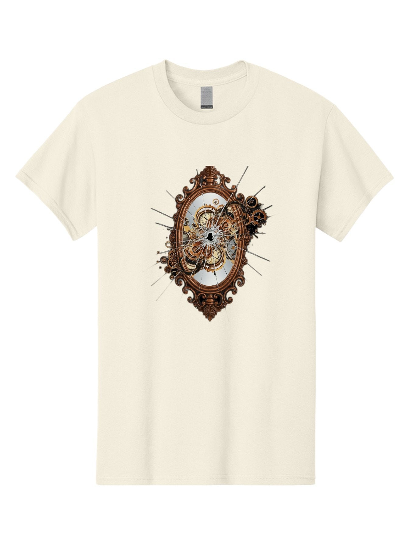 Broken-Clock-Mirror Men'S Graphic Tee, 100% Cotton, Comfortable Casual Summer Wear, Machine Washable, Vintage Camera, Old Camera, Antique Camera, Black Camera, Classic Photography, Photography Equipment, Nostalgic Device, Film Camera, Bak120 7