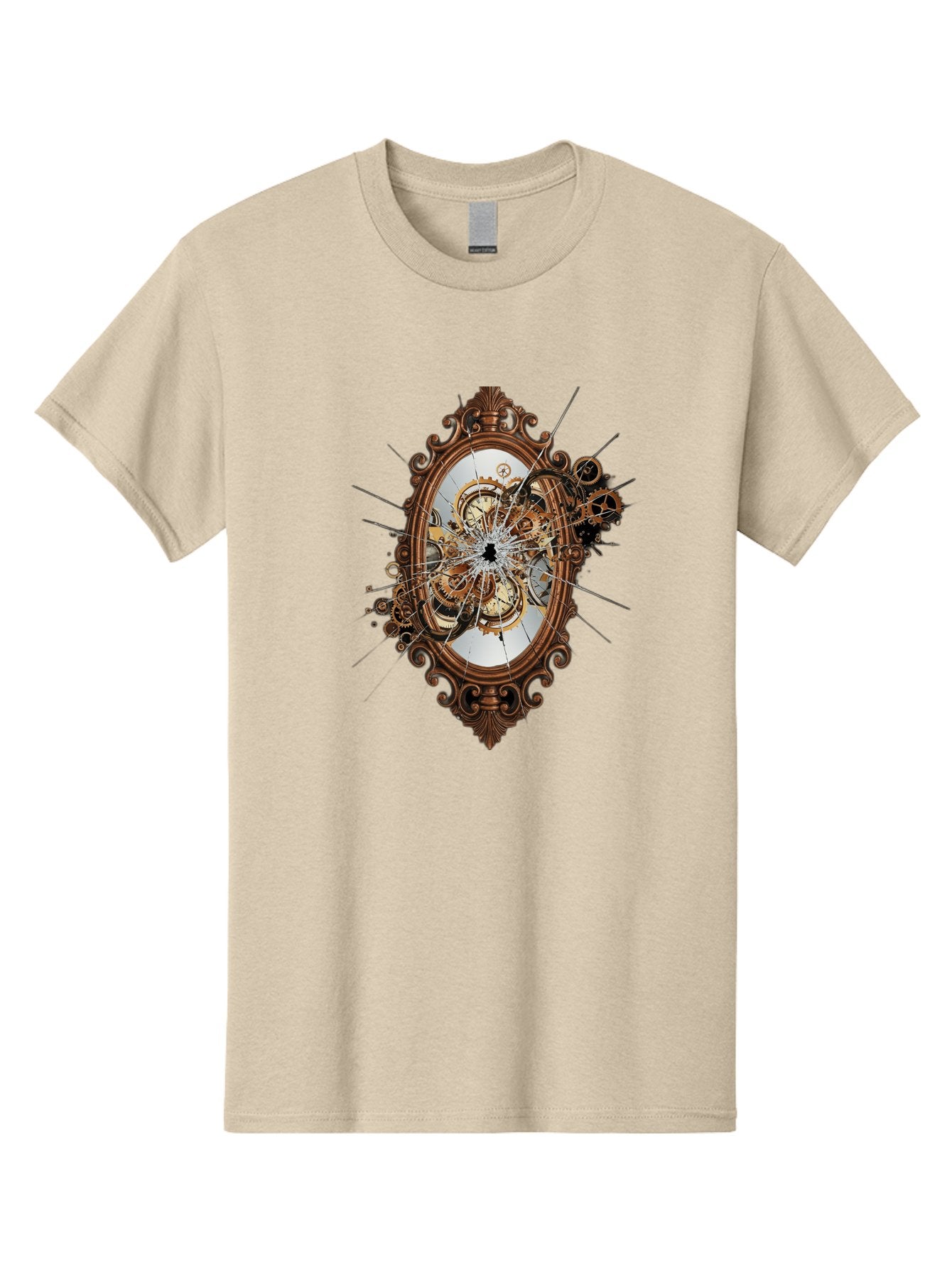 Broken-Clock-Mirror Men'S Graphic Tee, 100% Cotton, Comfortable Casual Summer Wear, Machine Washable, Vintage Camera, Old Camera, Antique Camera, Black Camera, Classic Photography, Photography Equipment, Nostalgic Device, Film Camera, Bak120 15