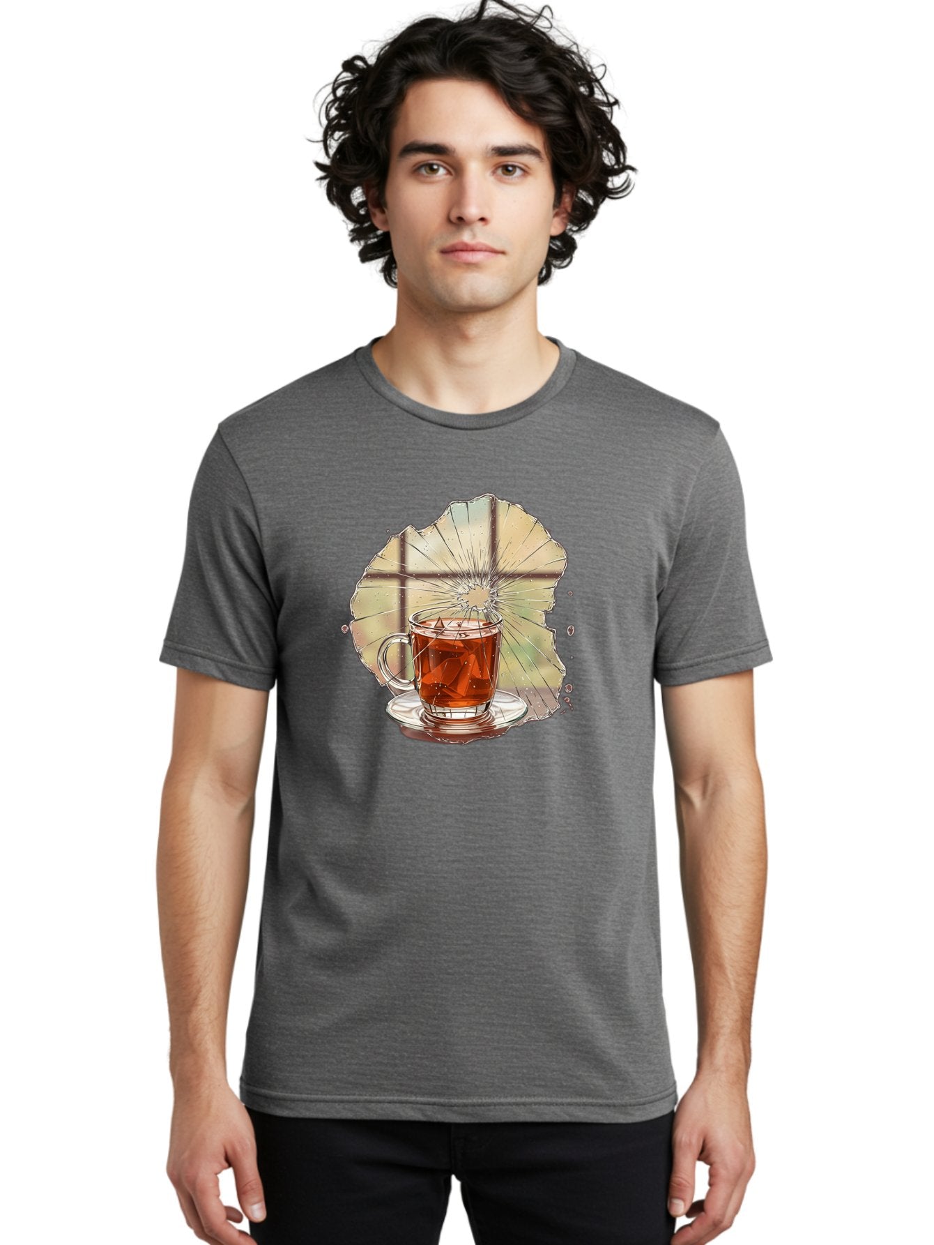 Broken-Glass-Tea Men'S Graphic Tee, 100% Cotton, Comfortable Casual Summer Wear, Machine Washable, Vintage Camera, Old Camera, Antique Camera, Black Camera, Classic Photography, Photography Equipment, Nostalgic Device, Film Camera, Camera Art Bak121 26