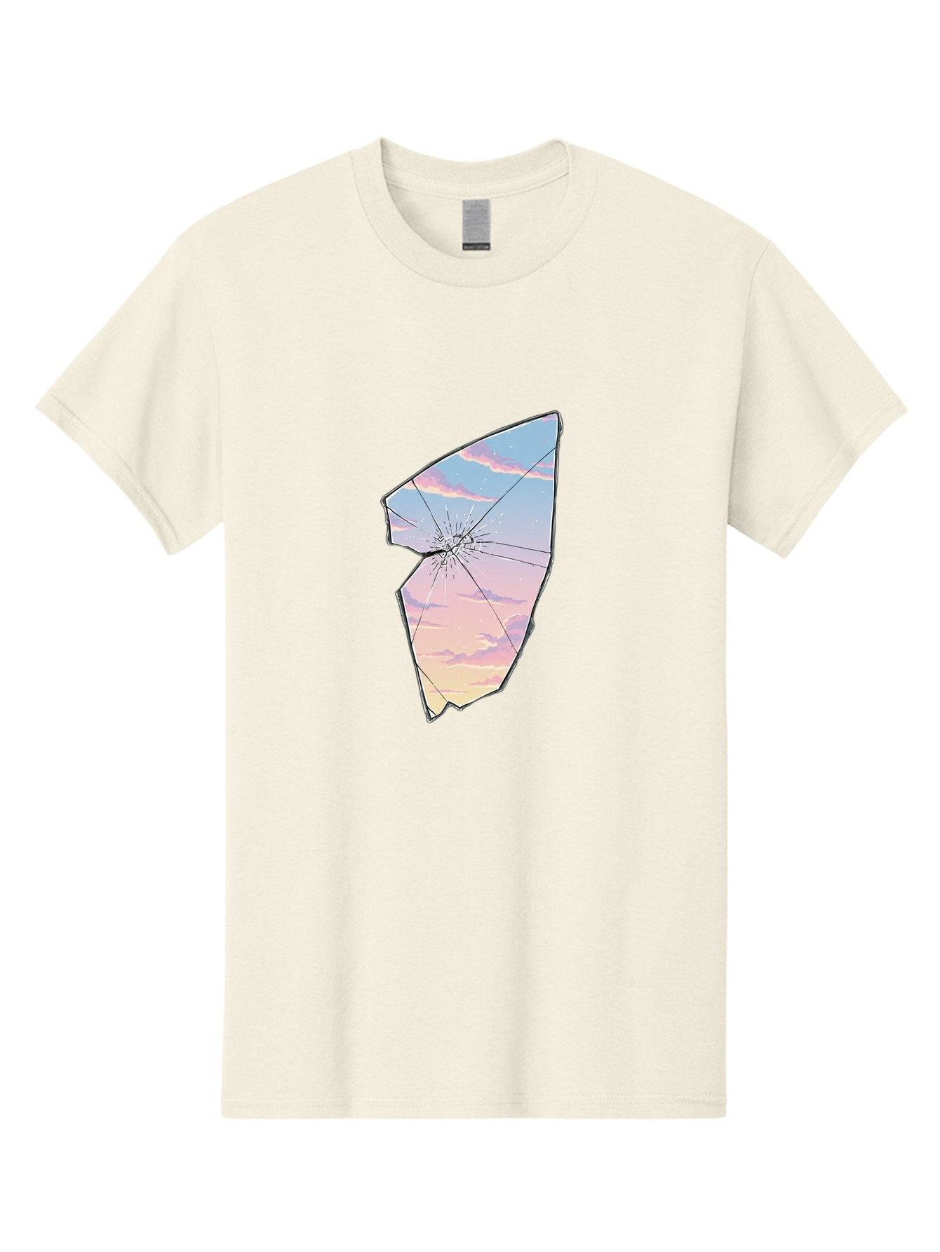 Broken-Glass-With-Sunset Men'S Graphic Tee, 100% Cotton, Comfortable Casual Summer Wear, Machine Washable, Vintage Camera, Old Camera, Antique Camera, Black Camera, Classic Photography, Photography Equipment, Nostalgic Device, Film Camera, Bak122 13