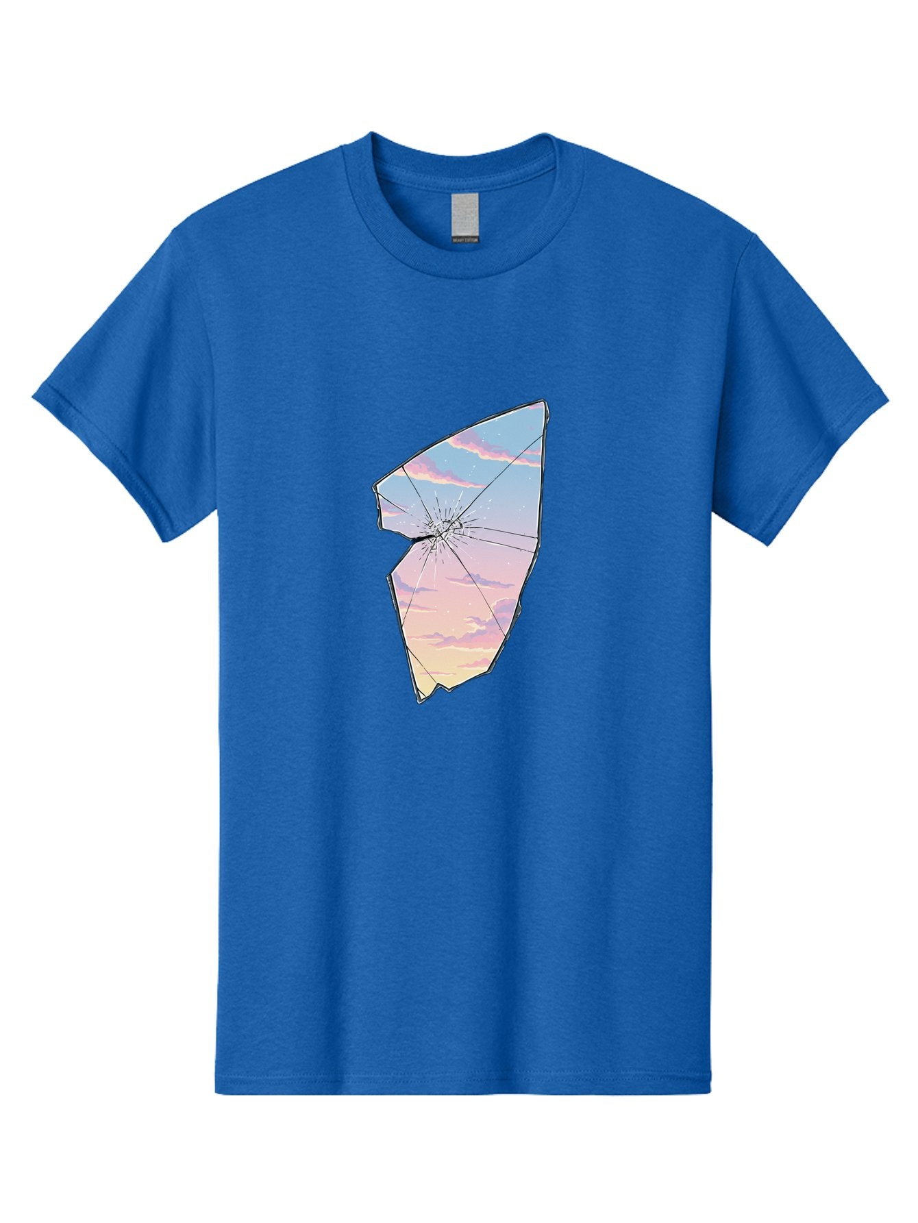 Broken-Glass-With-Sunset Men'S Graphic Tee, 100% Cotton, Comfortable Casual Summer Wear, Machine Washable, Vintage Camera, Old Camera, Antique Camera, Black Camera, Classic Photography, Photography Equipment, Nostalgic Device, Film Camera, Bak122 11